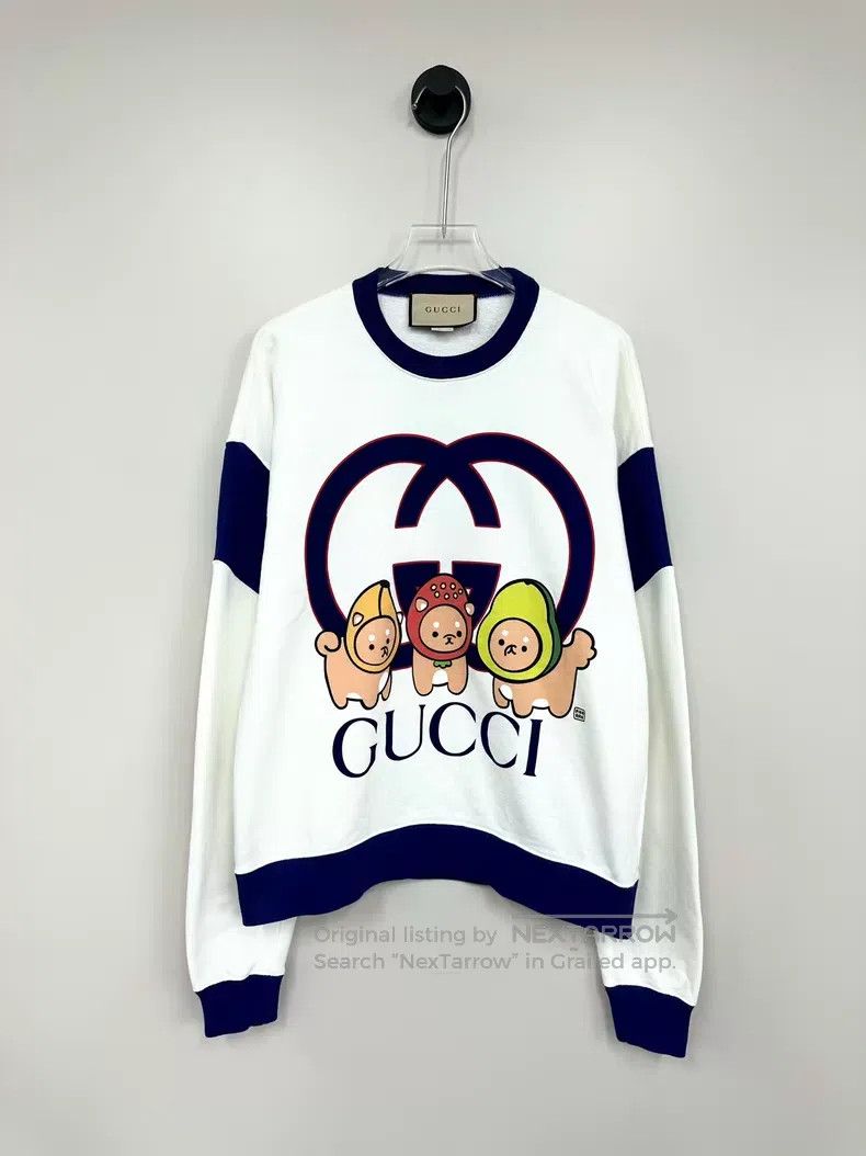 Gucci Gucci White cartoon print logo long-sleeved sweatshirt Size XS / US 0-2 / IT 36-38 - 1 Thumbnail