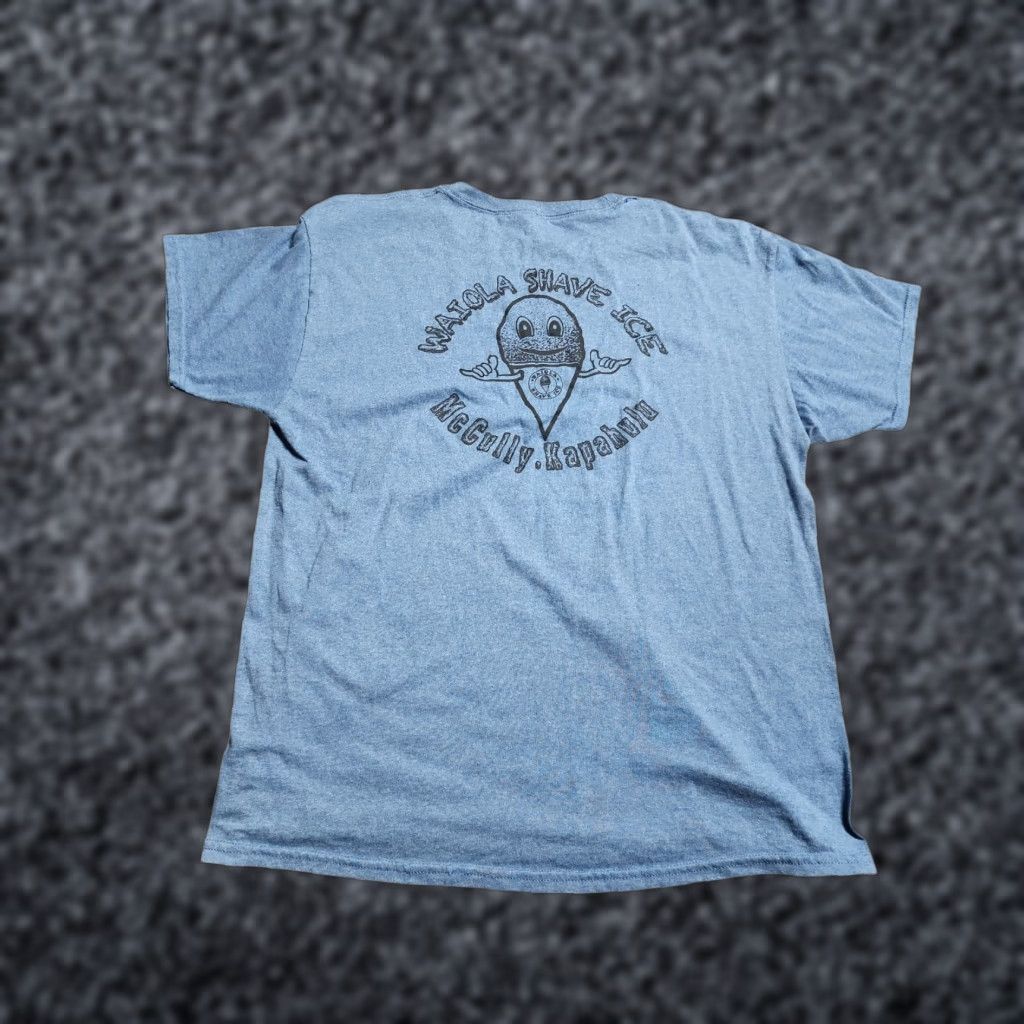 Hanes Vintage Hawaii Waiola Shave Ice Honolulu Double-Sided T-Shirt Men L Blue Souvenir Size US L / EU 52-54 / 3 - 1 Thumbnail