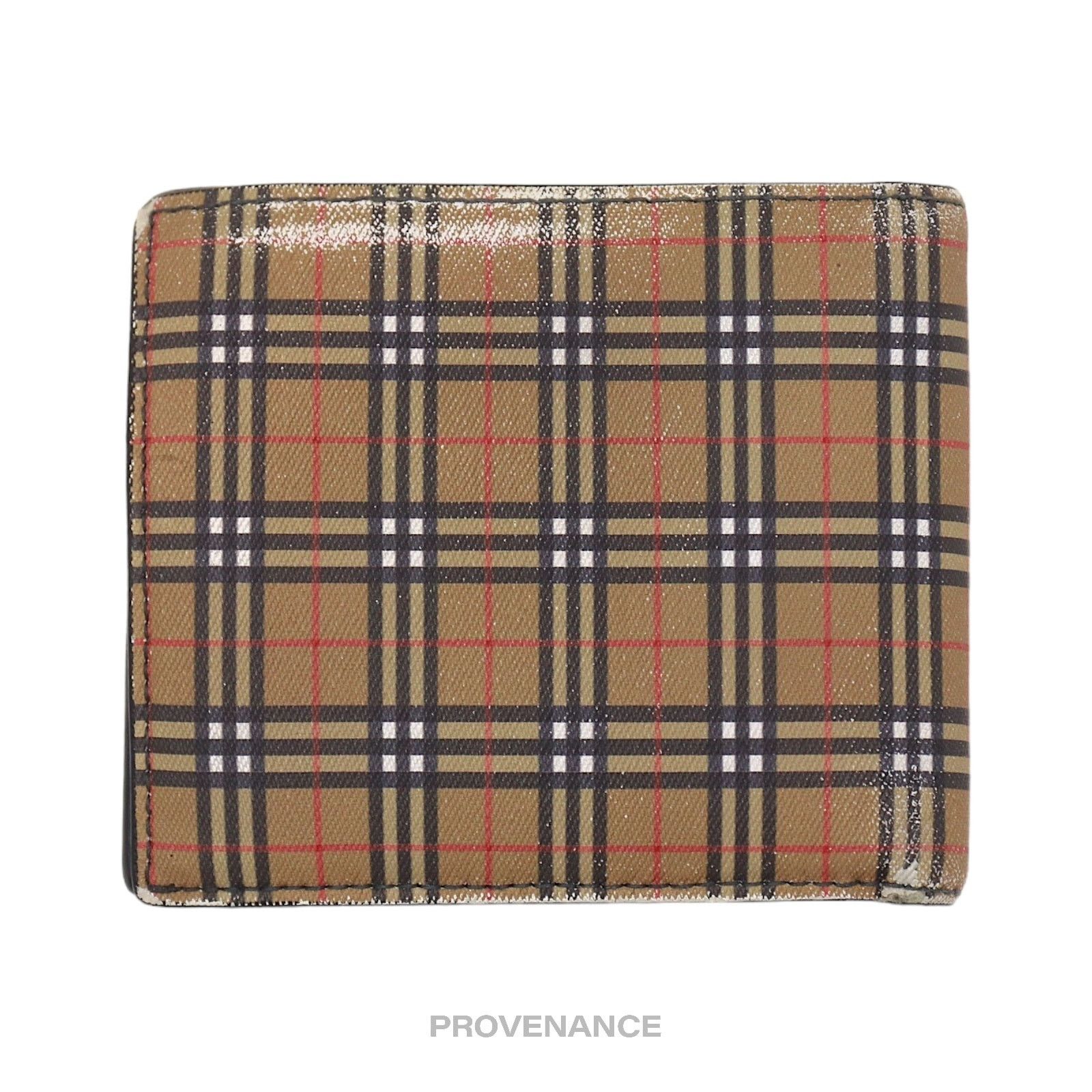 Burberry 🔴 Burberry Bifold Wallet - Micro Nova Check Grey Leather Size ONE SIZE - 2 Thumbnail
