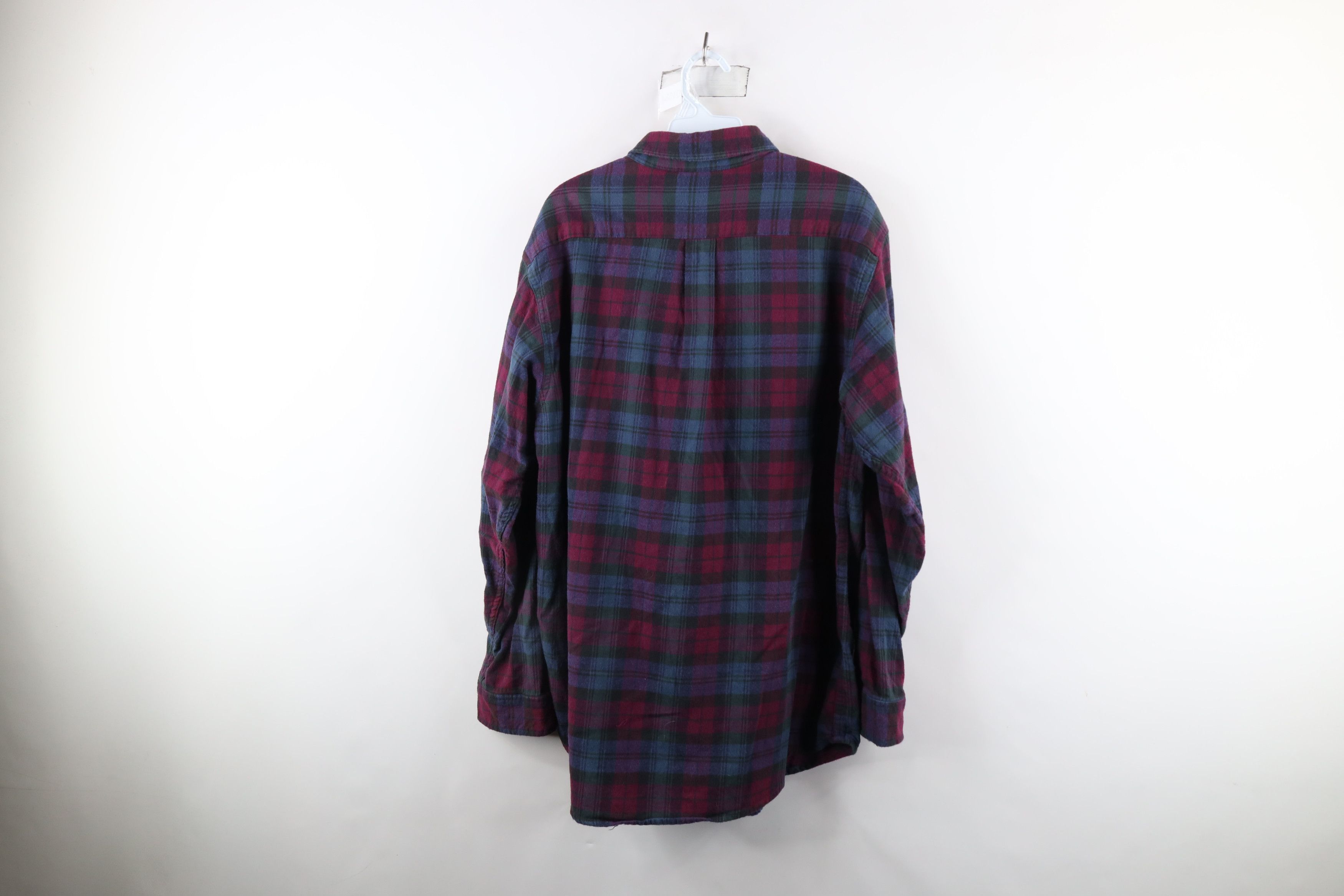 L.L. Bean × Vintage Vintage 90s LL Bean Flannel Collared Button Down Shirt Plaid Size US L / EU 52-54 / 3 - 6 Thumbnail