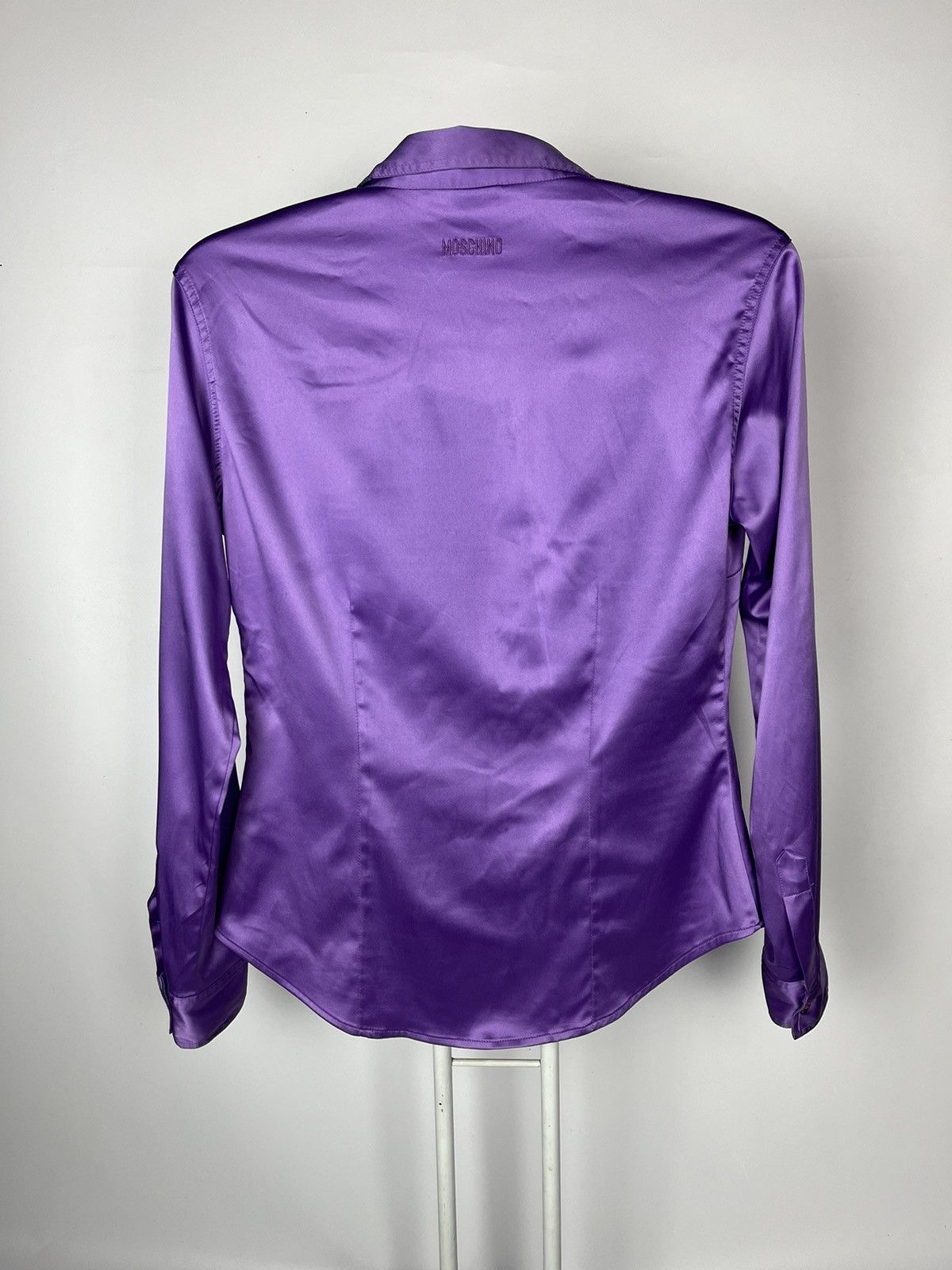 Moschino 💜Moschino Jeans button up shirt blouse Size M / US 6-8 / IT 42-44 - 3 Thumbnail