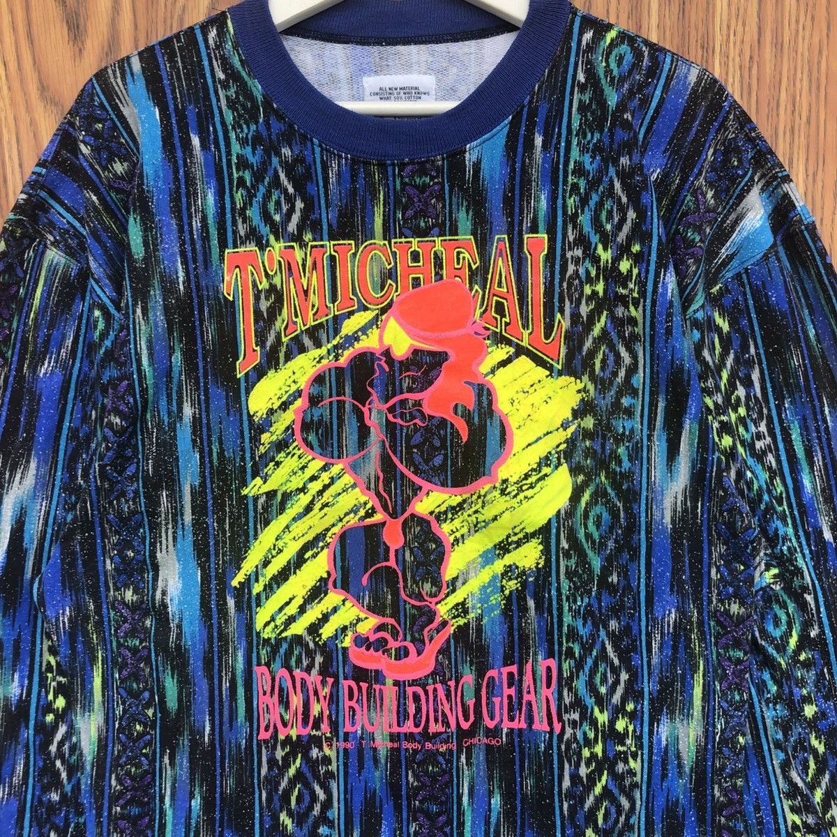 Vintage Vintage T'Michael Body Building Gear sweatshirt from 1990 Size US M / EU 48-50 / 2 - 3 Thumbnail