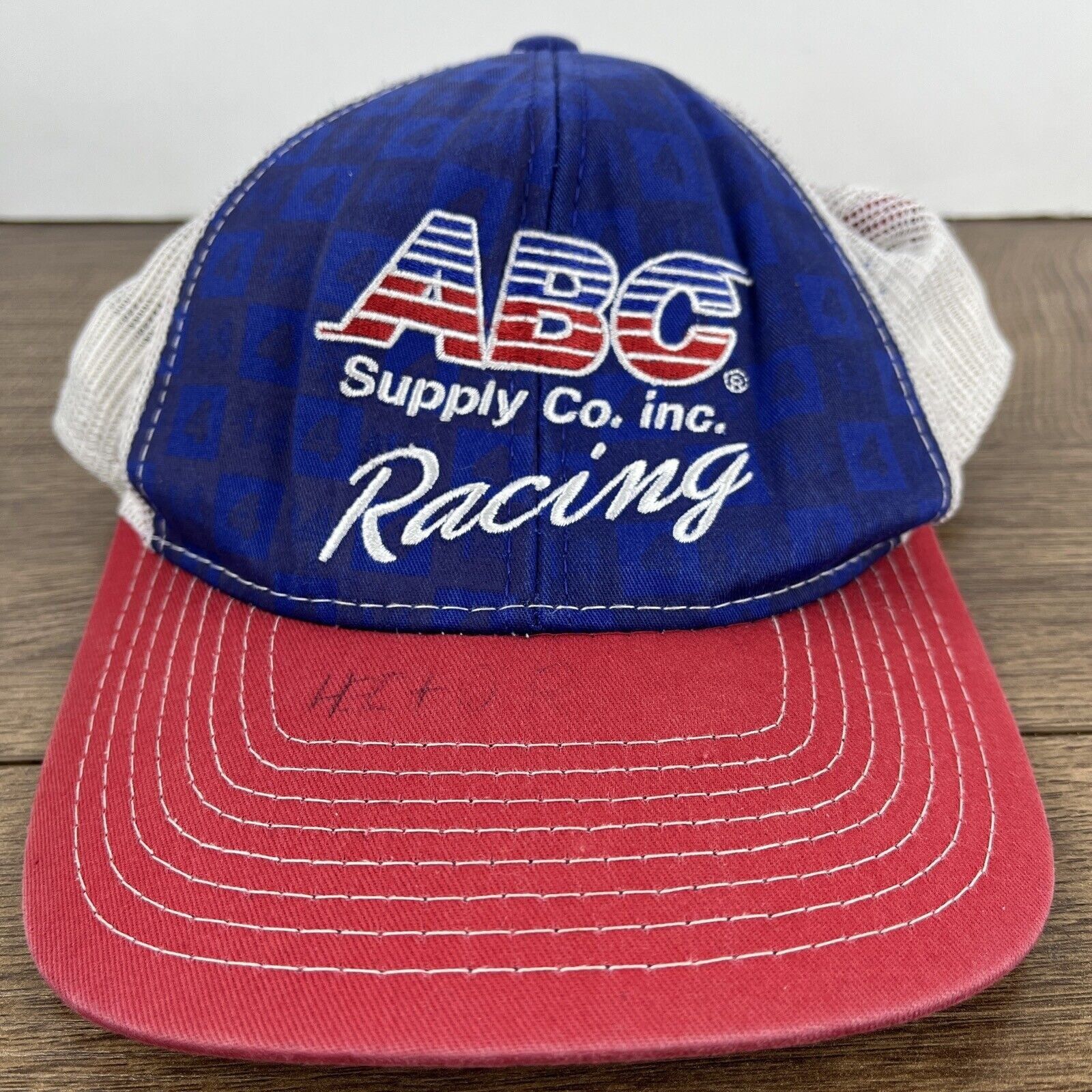Other ABC Supply Company Racing Hat Blue Hat Adjustable Adult Size Size ONE SIZE - 3 Thumbnail