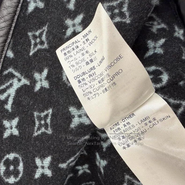Louis Vuitton Louis Vuitton Black and blue full print wool coat Size XS / US 0-2 / IT 36-38 - 5 Thumbnail