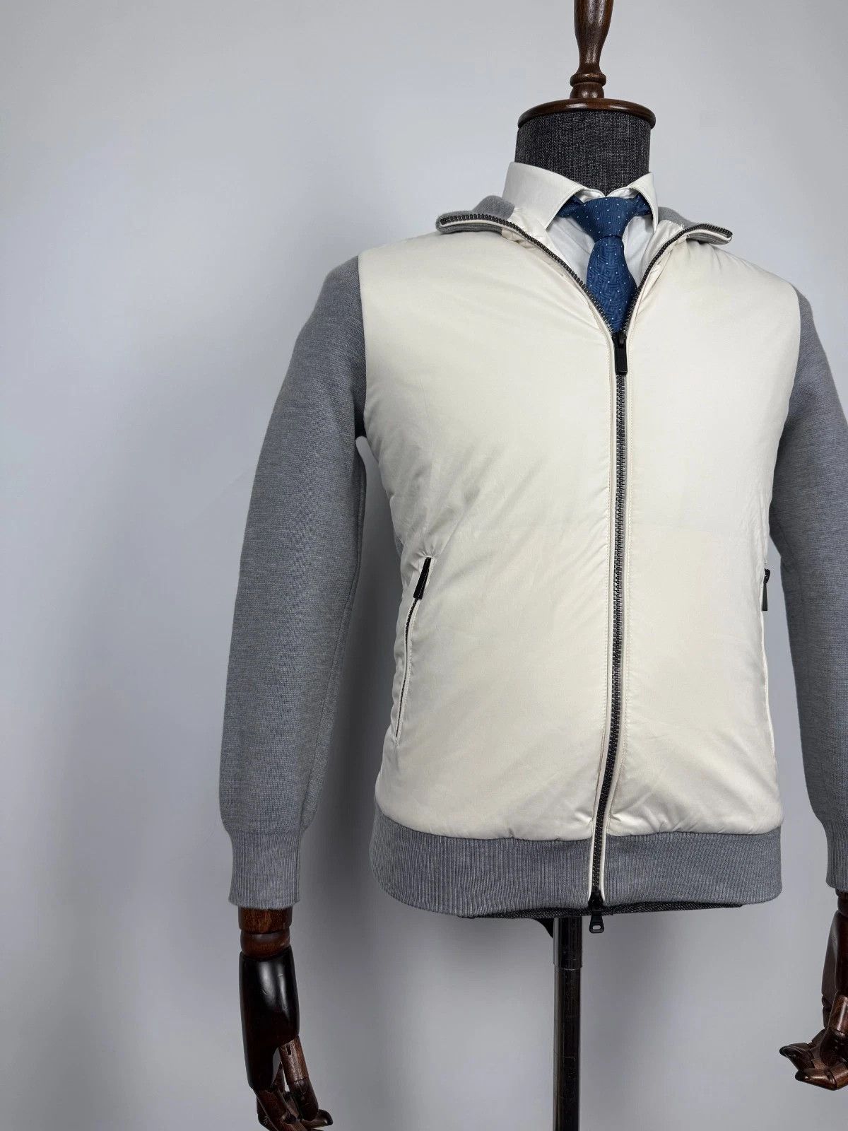 Boggi Boggi Milano Wool Long Sleeve Outerwear High Neck Jacket Size US M / EU 48-50 / 2 - 3 Thumbnail