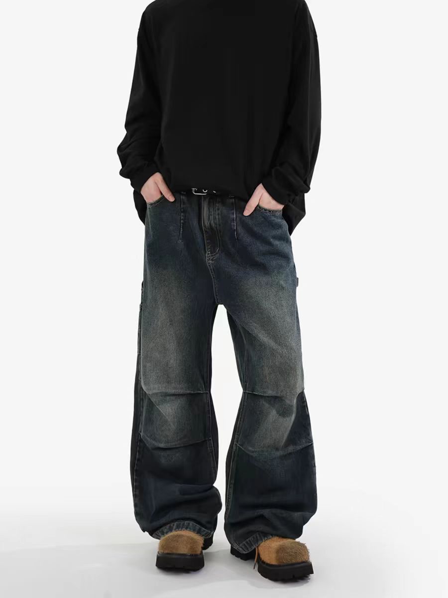 Japanese Brand × Jean Casual workwear high street baggy washed jeans Size US 30 / EU 46 - 2 Thumbnail