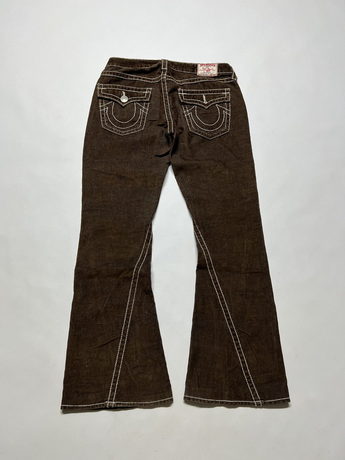 Vintage Y2k True Religion Brown🤎 Velvet Denim Jeans Rare 90s