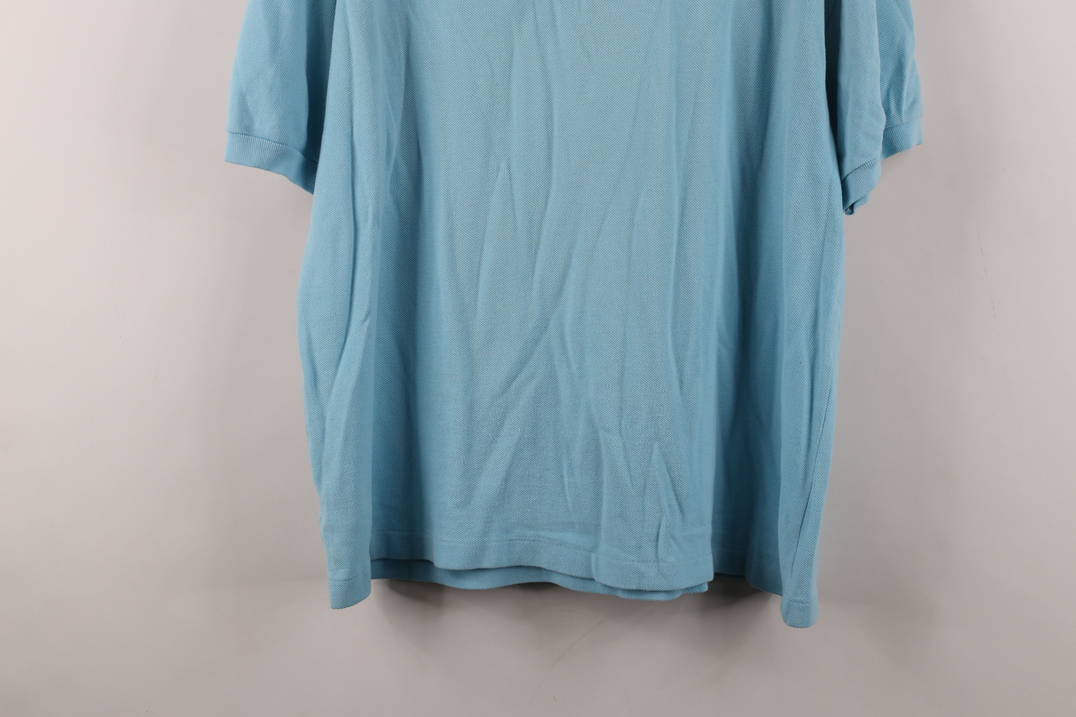 Lacoste Lacoste Distressed Croc Logo Collared Golf Polo Shirt Blue Size US L / EU 52-54 / 3 - 14 Thumbnail