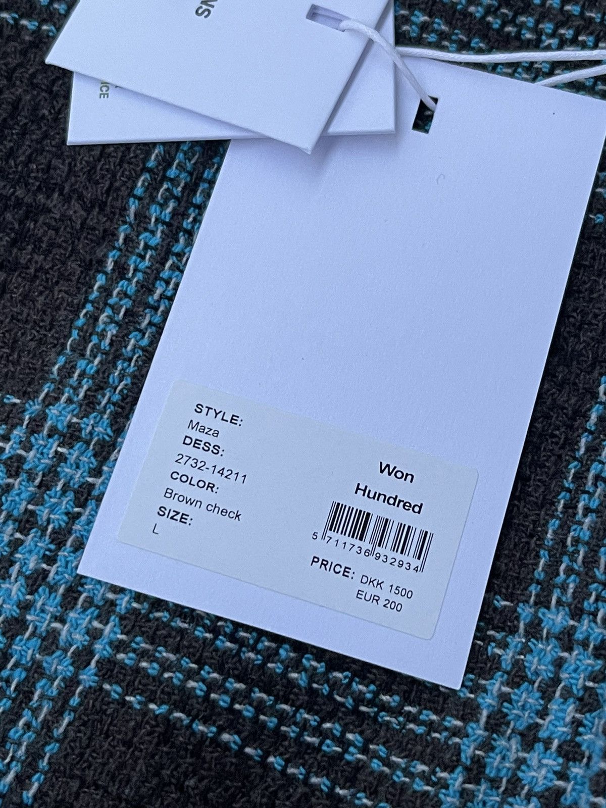 Won Hundred !DS! SS23 Won Hundred Maza Brown Blue Checker Flannel Shirt Size US L / EU 52-54 / 3 - 19 Thumbnail