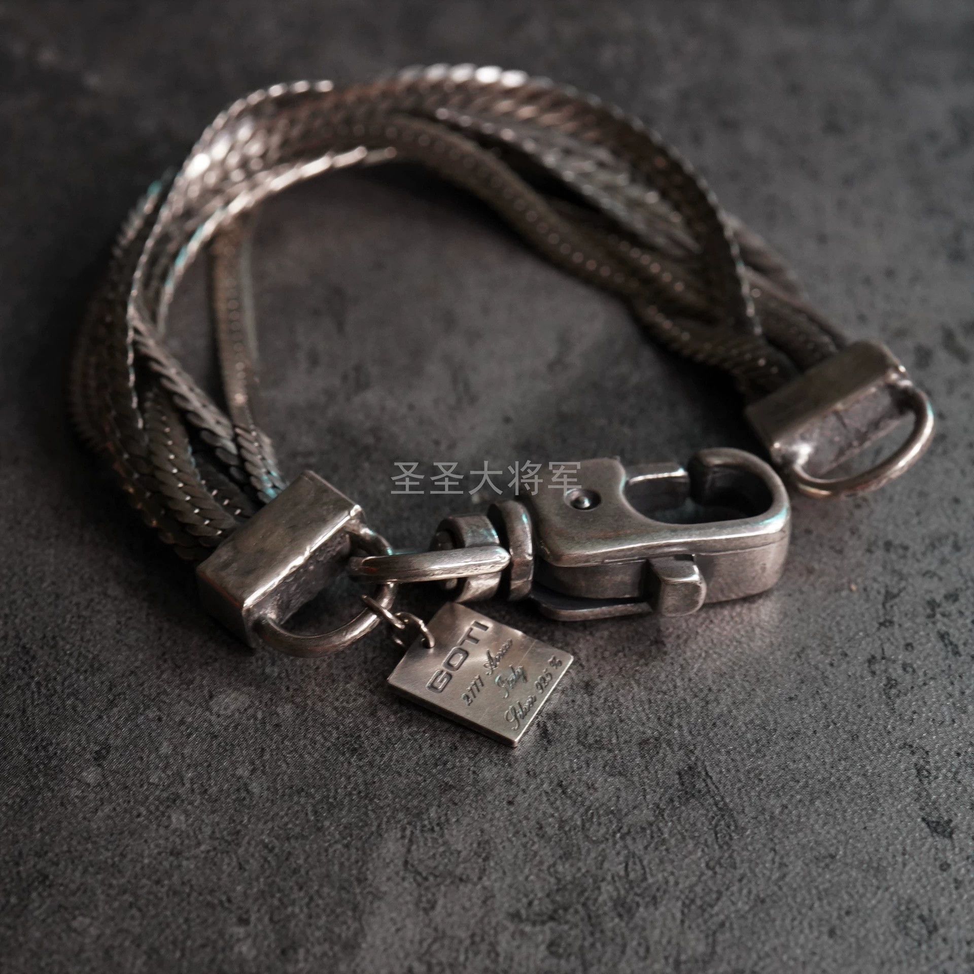 Goti Goti Stacked Snake Chain Silver Bracelet XS+S+M+L Size ONE SIZE - 2 Thumbnail