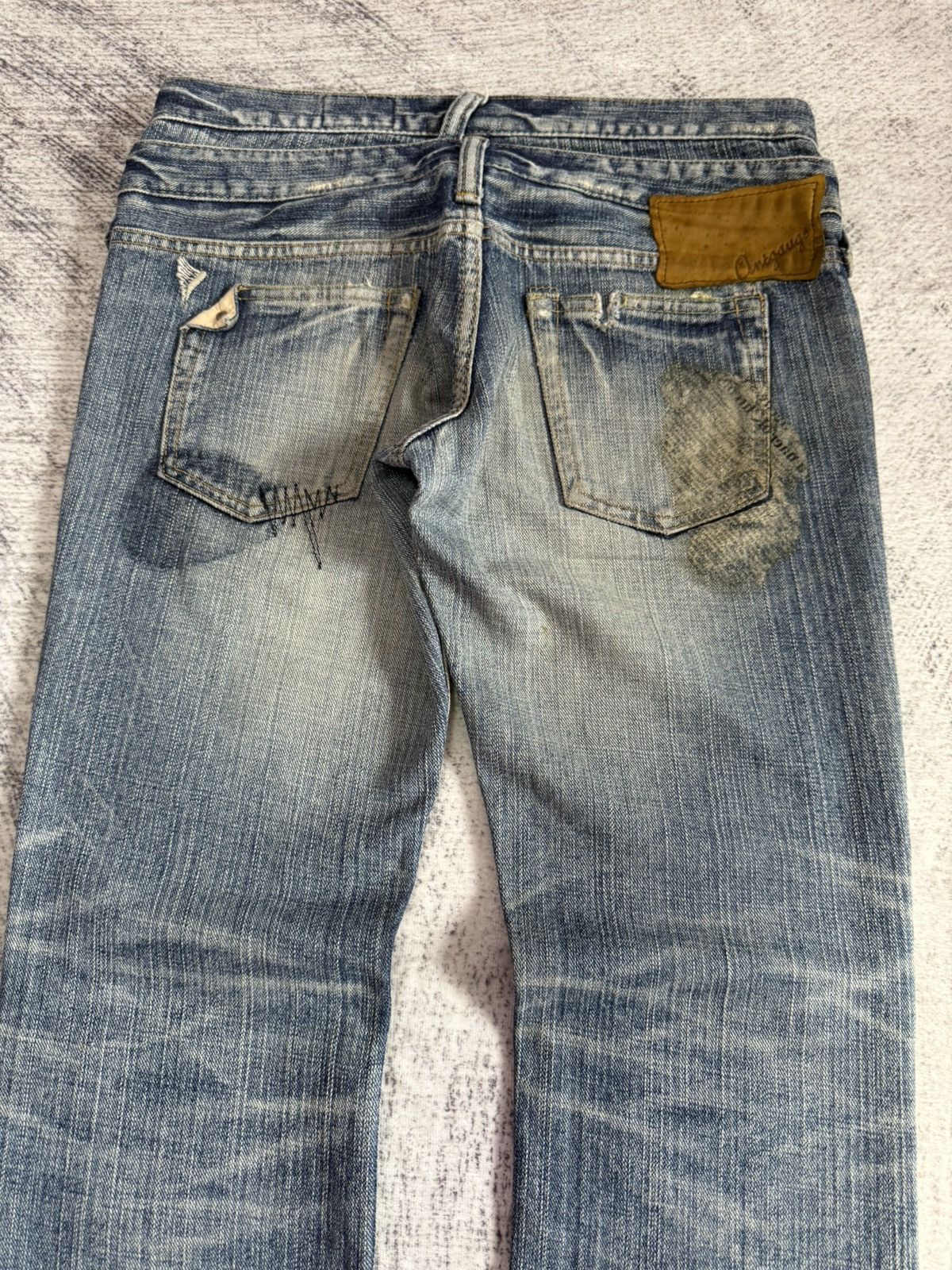 Hysteric Glamour × Japanese Brand Antgauge Japan Boro Distressed Newspaper Patch Jeans Size US 30 / EU 46 - 15 Thumbnail