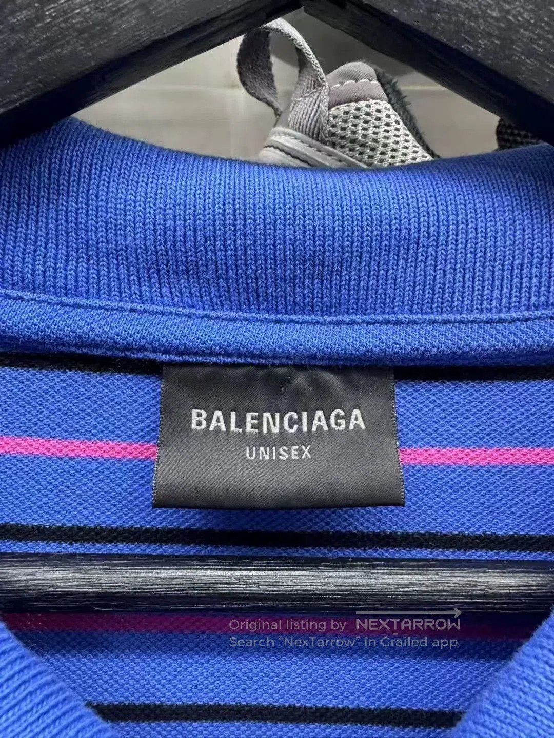 Balenciaga Balenciaga Purple Stripe Polo Shirt. Size US M / EU 48-50 / 2 - 5 Thumbnail
