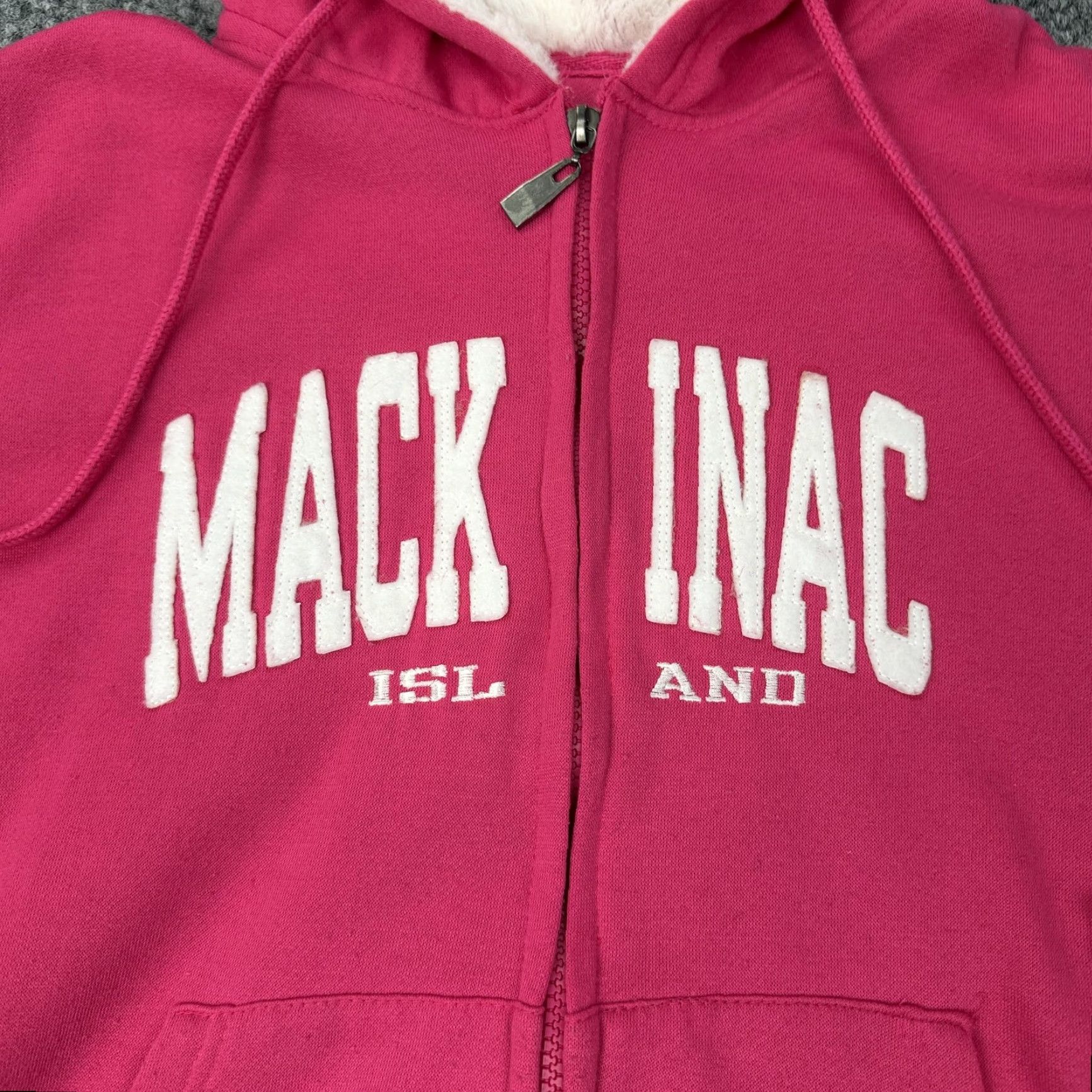 Pinko Mackinac Island Hoodie Womens Medium Pink Full Zip Sherpa Lined Sweatshirt Size XL / US 12-14 / IT 48-50 - 2 Thumbnail