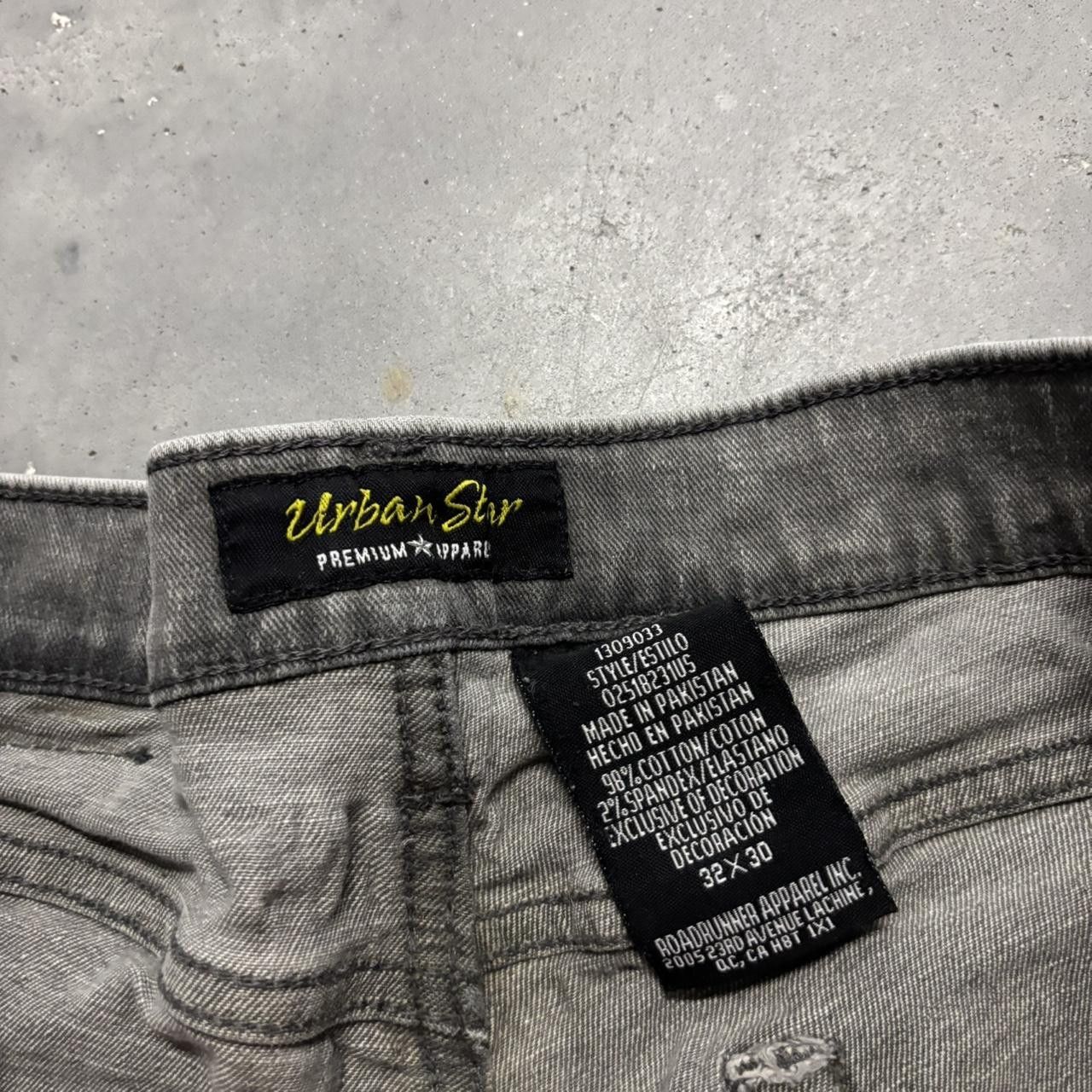 Japanese Brand × Vintage Crazy Vintage Y2K/2000s Grunge Faded Grey Mall Goth Denim Jeans! Size US 31 - 8 Thumbnail