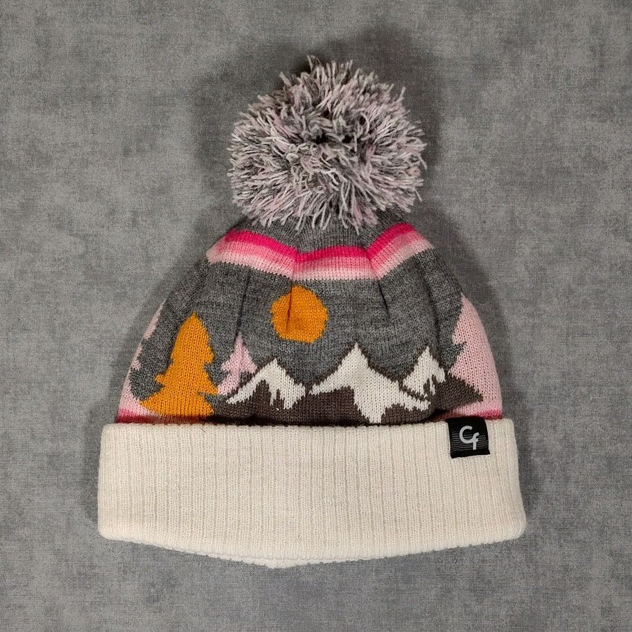 Other Cold Front CF Mountain Landscape pom pom beanie womens OSFM Size ONE SIZE - 1 Thumbnail