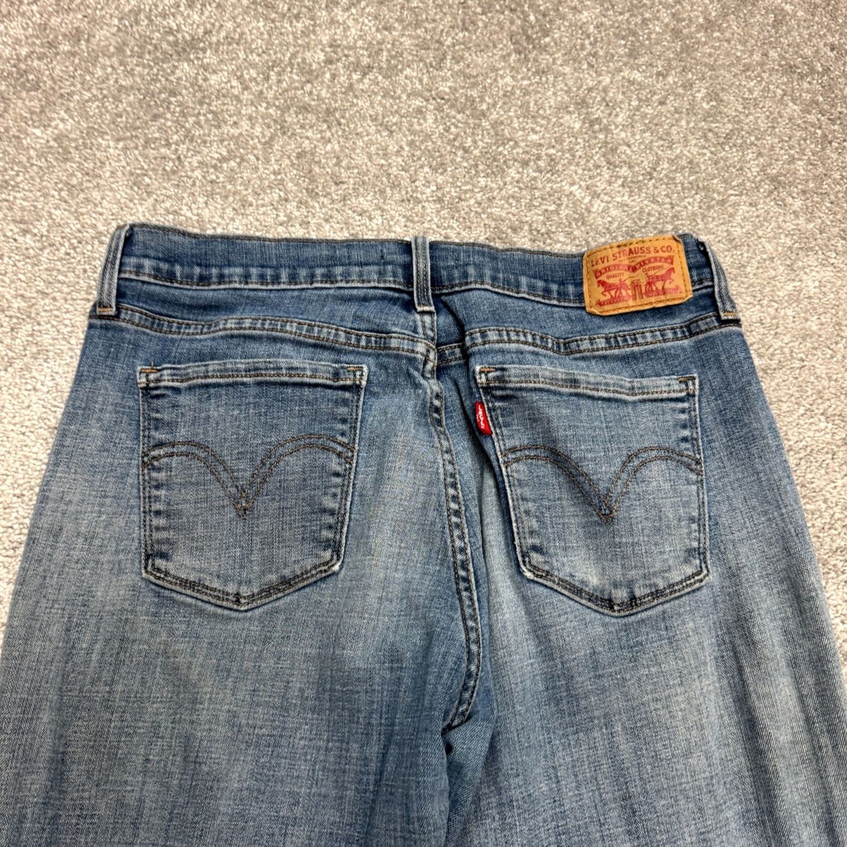 Levi's Levi's 505 Jeans Mens 38x27 Denim Straight Blue Medium Wash Cotton 5-Pocket Regular Size US 38 / EU 54 - 6 Thumbnail