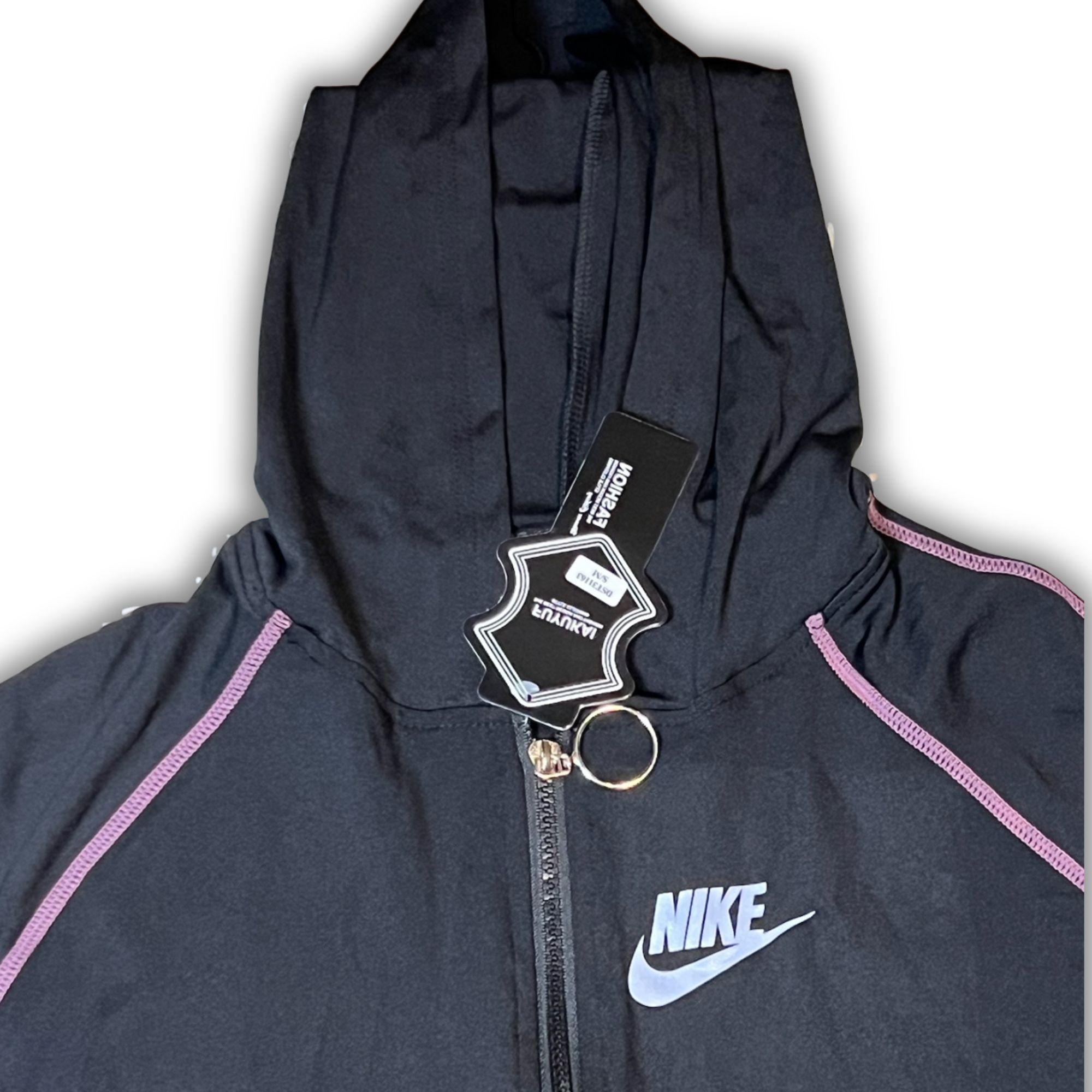 Nike Nike Therma-Fit Junior Hoodie Black & Pink With Full Zipper Size S / US 4 / IT 40 - 4 Thumbnail