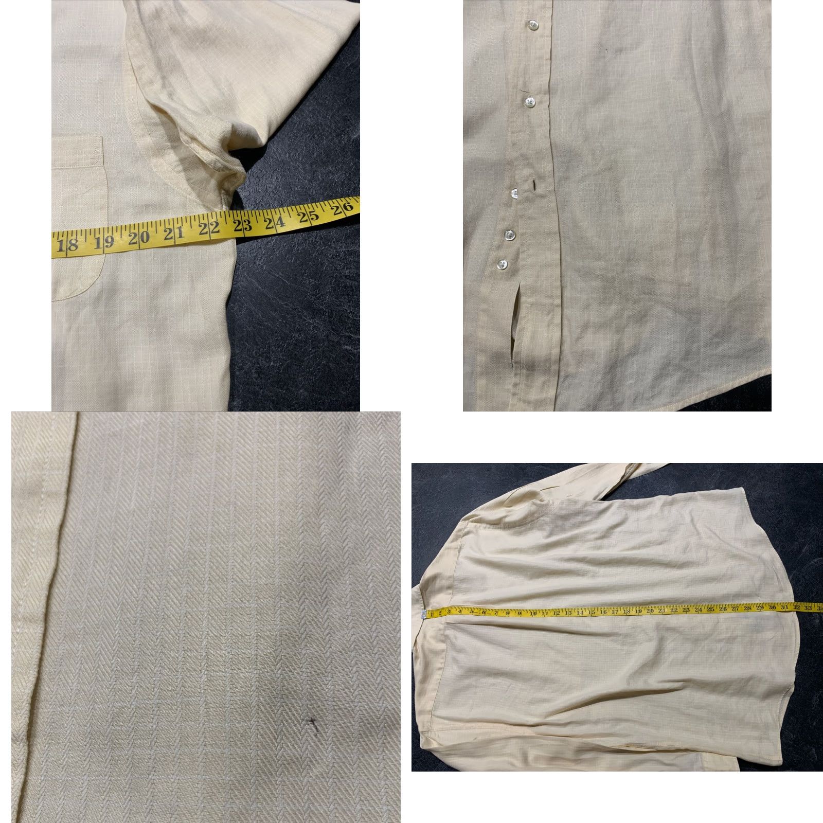 Brooks Brothers VINTAGE Brooks Brothers 346 Men's Button-Down Shirt Casual Formal Long Sleeve Cotton Size 15.5 Beige Size US M / EU 48-50 / 2 - 8 Thumbnail