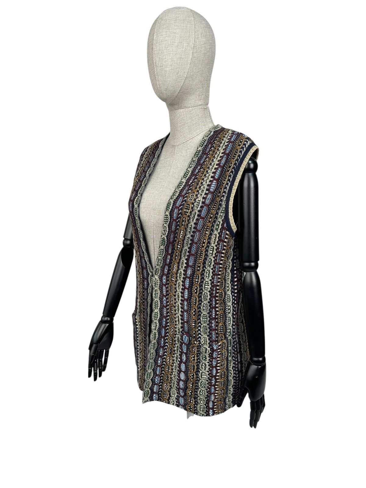 Missoni MISSONI Long Knit Vest Cardigan Sleeveless Wool Mohair Sz 42 Size M / US 6-8 / IT 42-44 - 3 Thumbnail