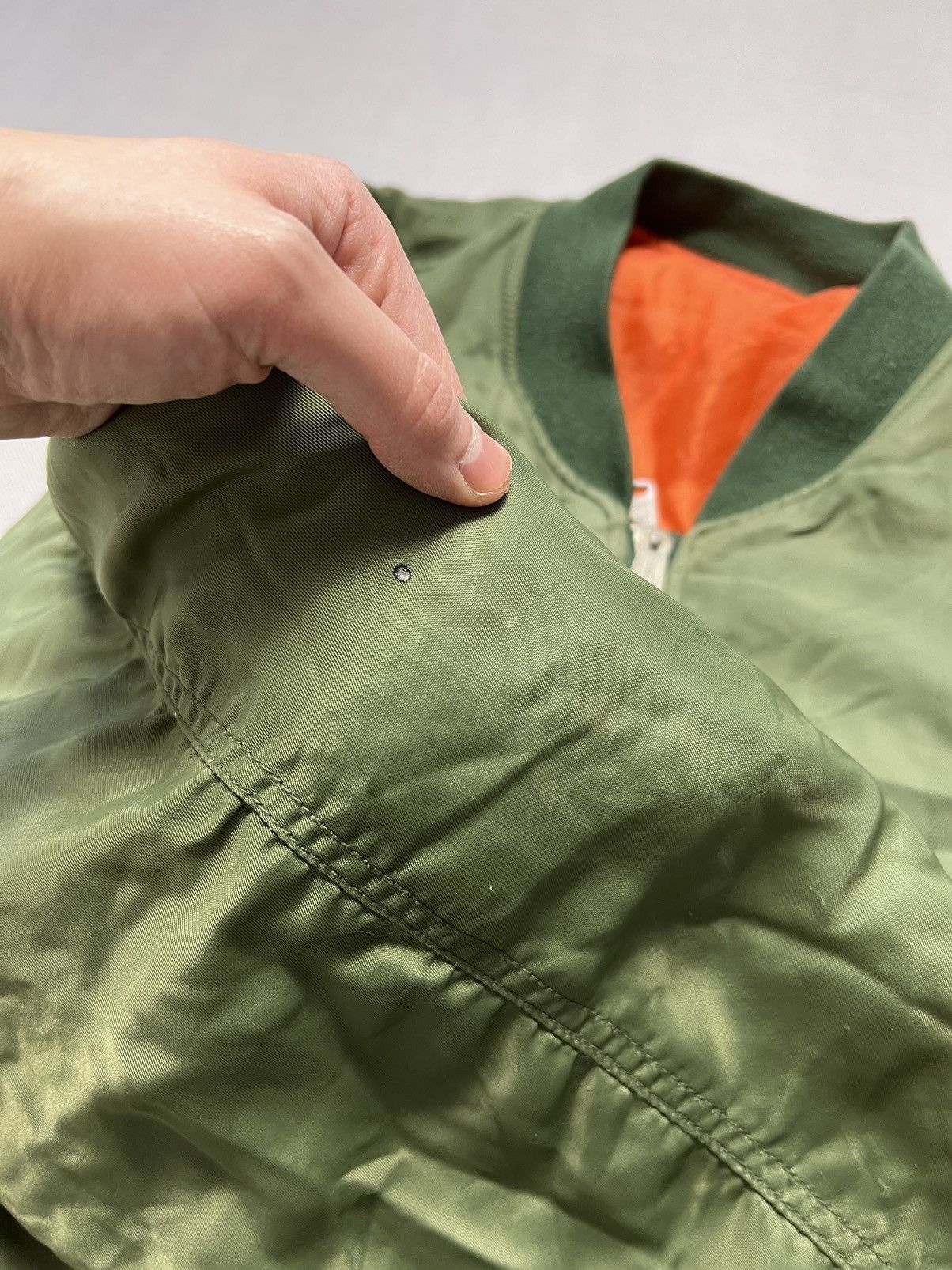 Vintage Bomber Jacket MA 1 Intermediate vintage 90’s army boxy fit Size US XL / EU 56 / 4 - 4 Thumbnail
