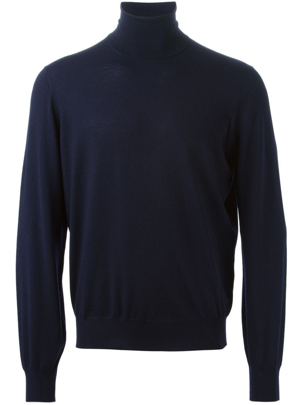 Brunello Cucinelli WOOL TURTLE-NECK SWEATER Size US S / EU 44-46 / 1 - 1 Thumbnail