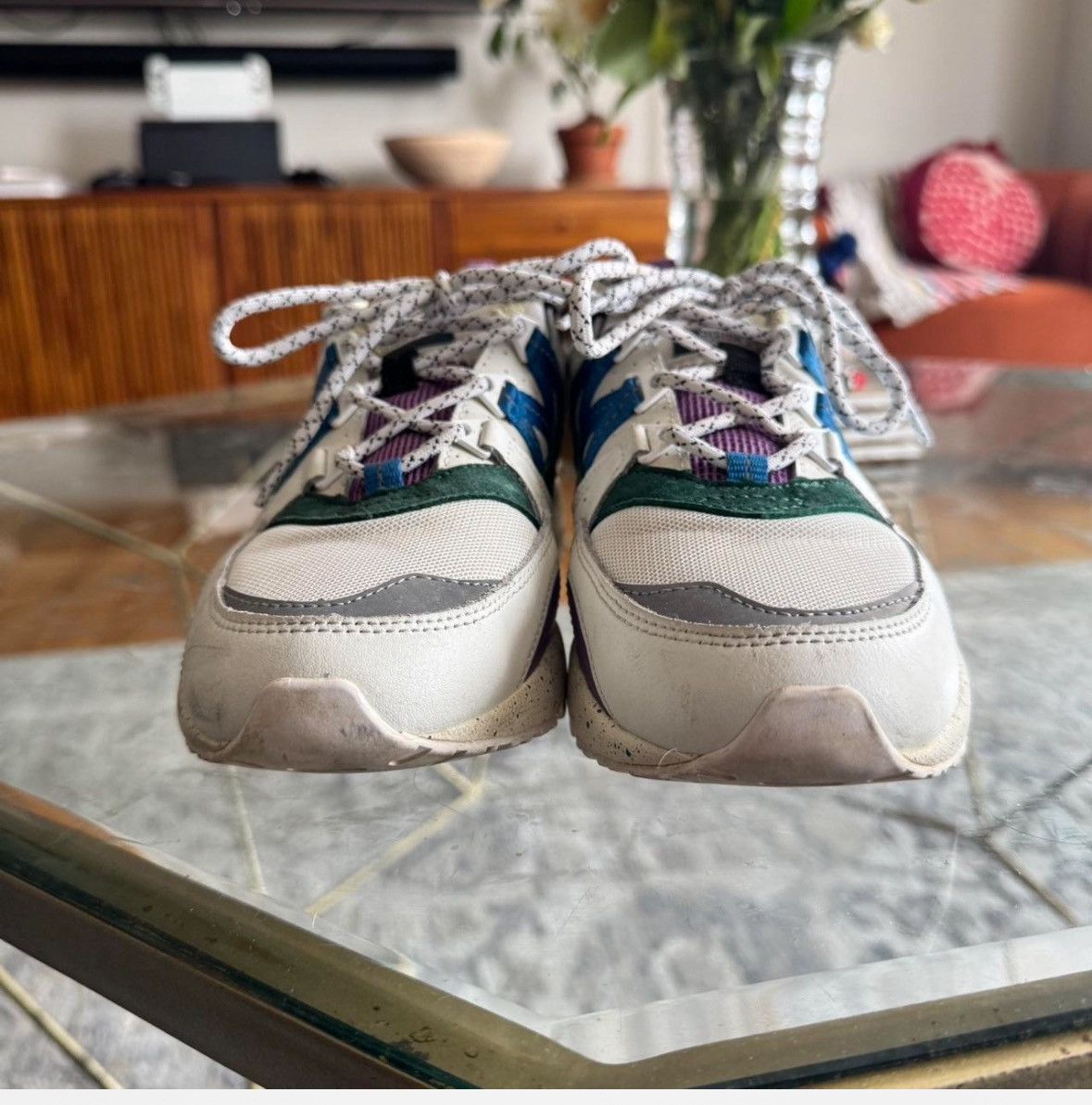 Karhu Karhu Fusion 2.0 Sneakers - White/Green/Purple Retro Runner Size US 8 / EU 41 - 3 Thumbnail