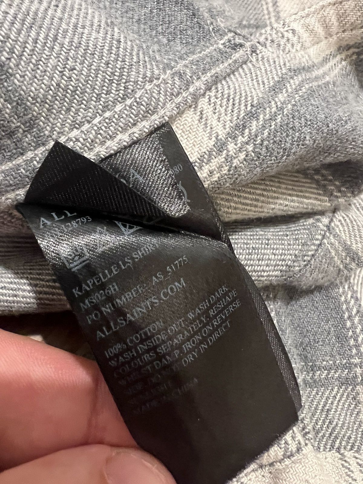 Allsaints Shirt Button Up Allsaints Streetwear Y2K Drill Size US S / EU 44-46 / 1 - 10 Thumbnail