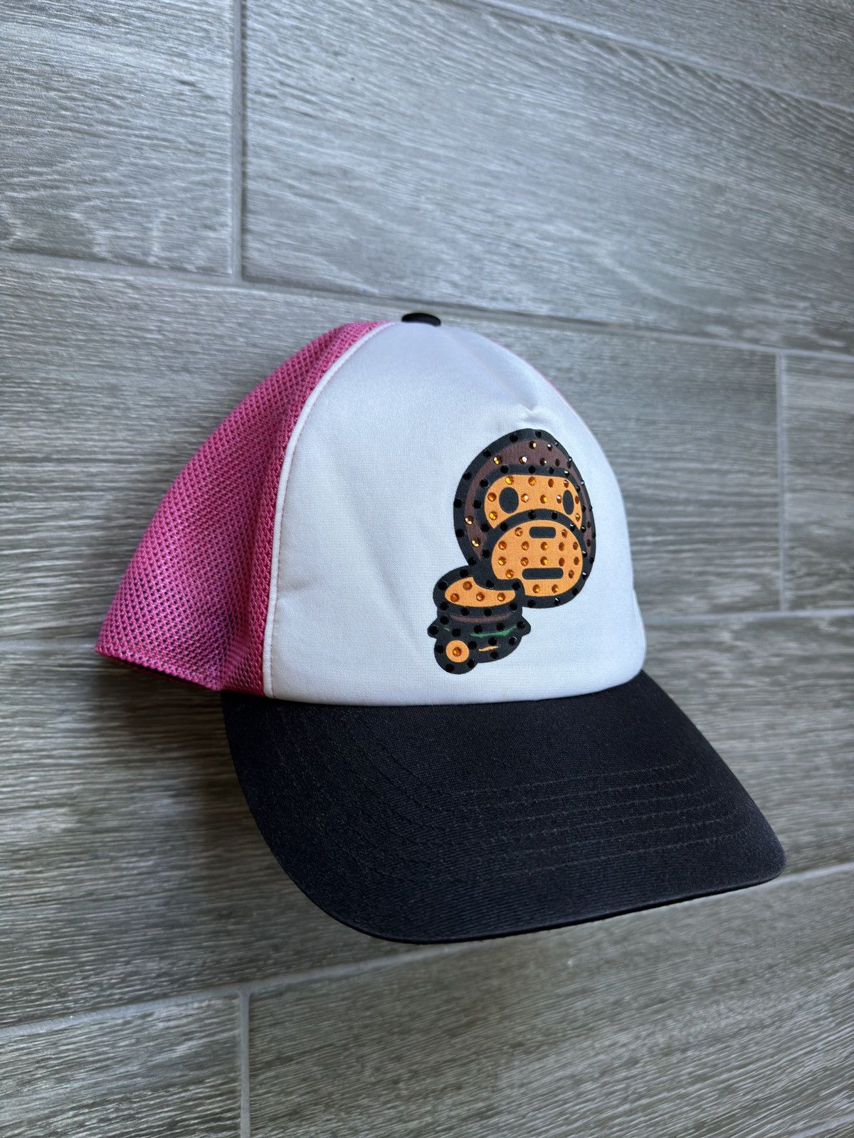 Bape A bathing ape baby Milo rhinestone trucker hat Size ONE SIZE - 3 Thumbnail