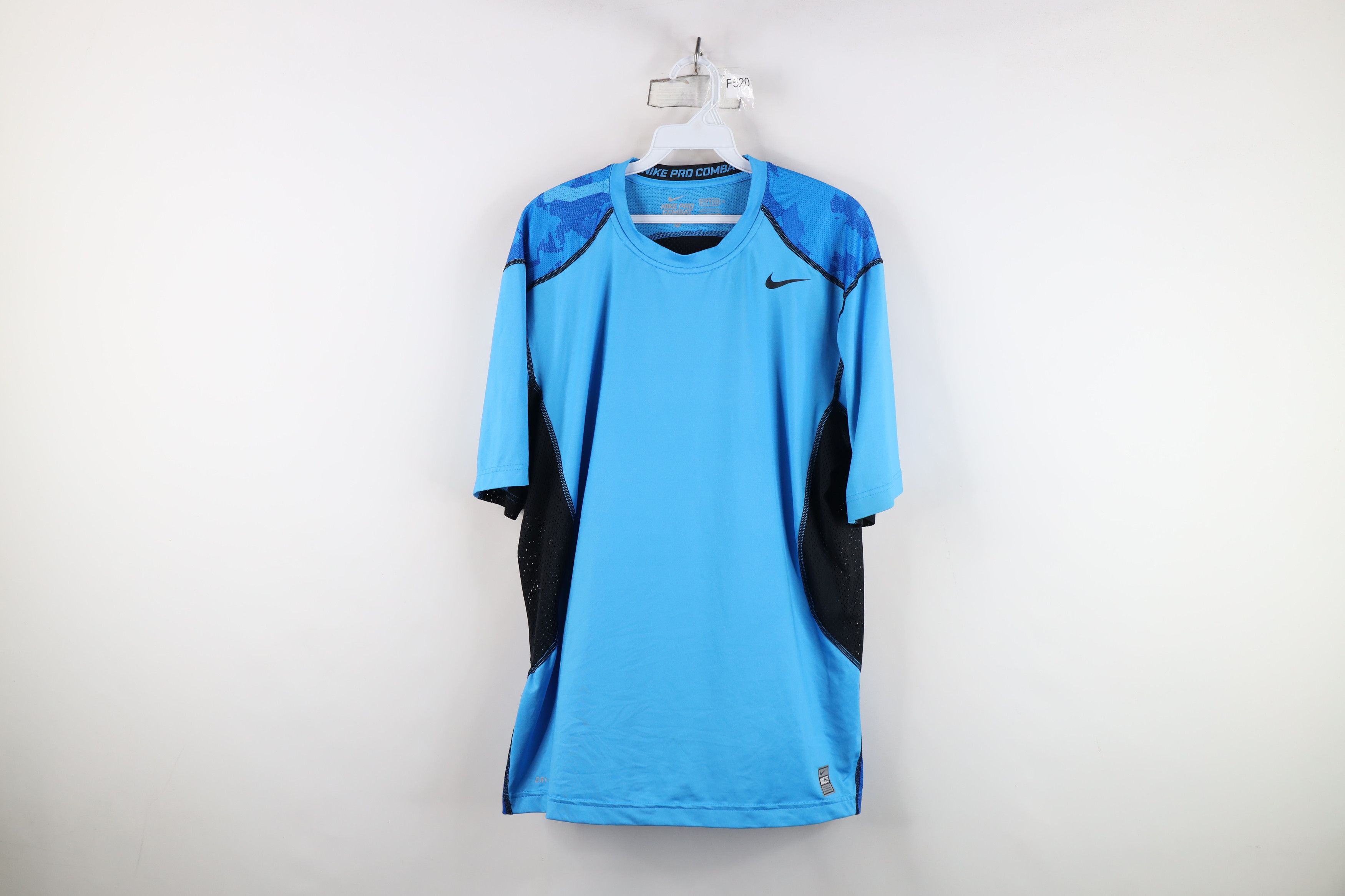 Nike Nike Pro Combat Fitted Camouflage Training T-Shirt Blue Size US XL / EU 56 / 4 - 1 Thumbnail