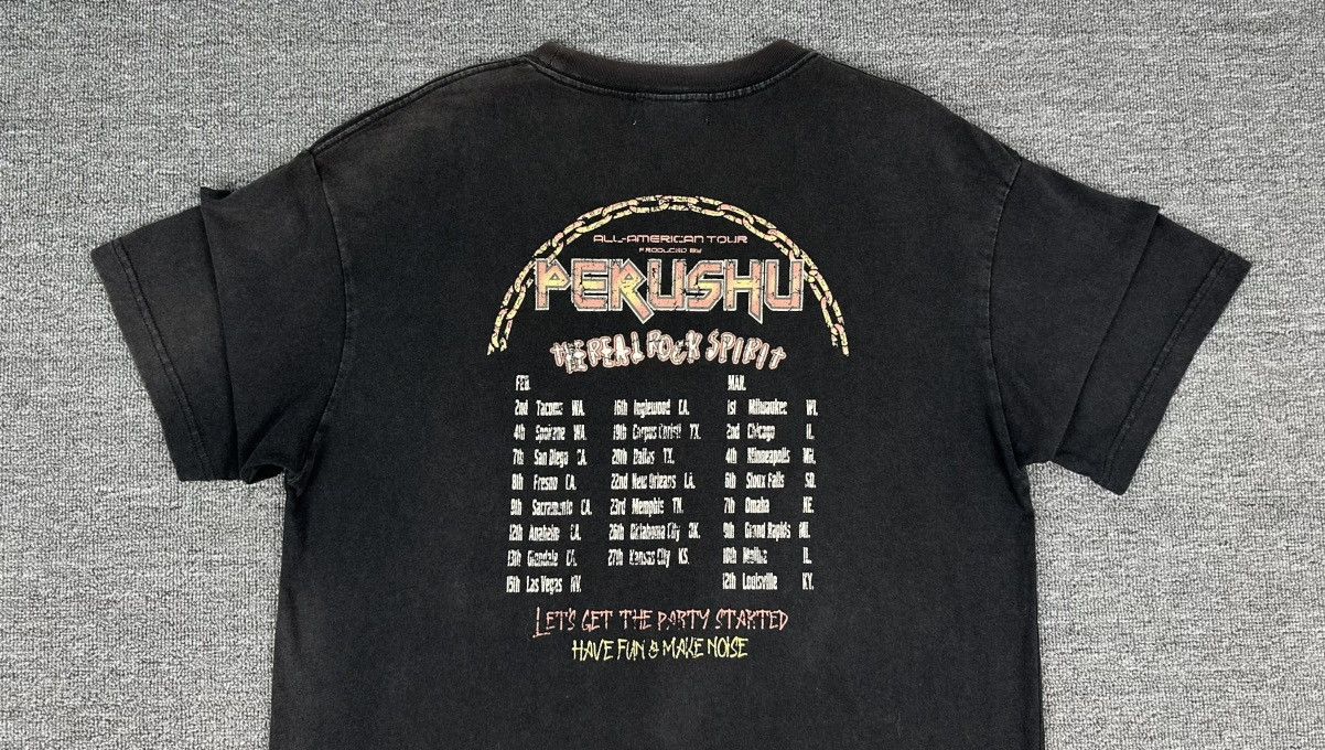 Japanese Brand Rare🔥Perushu Distressed Skull Design Shirt Size US L / EU 52-54 / 3 - 7 Thumbnail