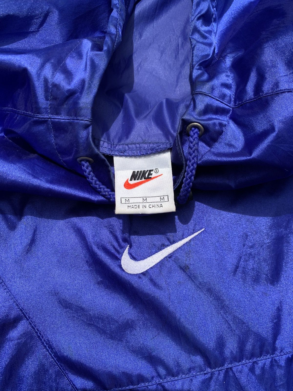 Nike Vintage 90s Nike Centre Hoodie Winbreaker Size US L / EU 52-54 / 3 - 4 Thumbnail