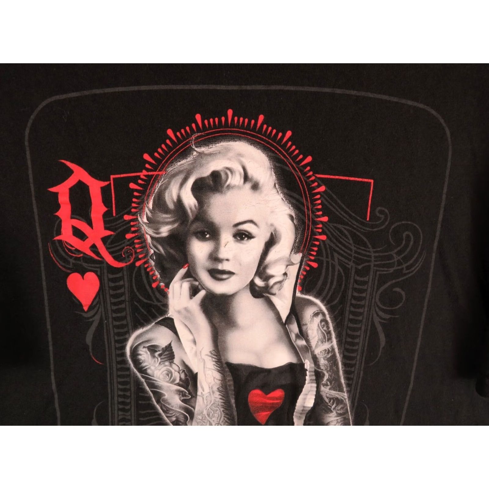 Vintage Fifth Sun Marilyn Monroe Queen Of Hearts Tshirt Black 2XL Short Sleeve Mens Size US XXL / EU 58 / 5 - 4 Thumbnail
