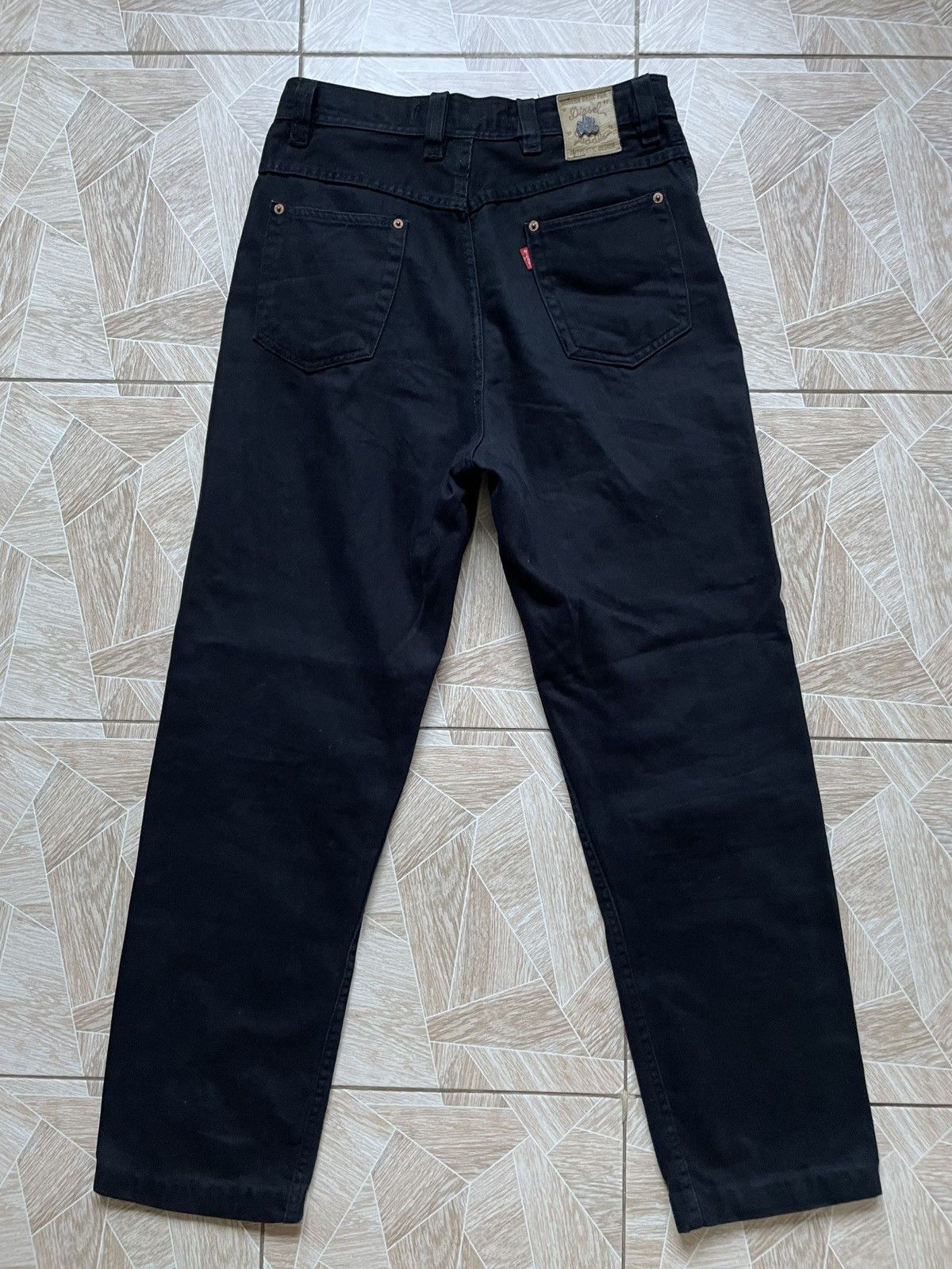 Diesel Y2K Archive Vintage Diesel Saddle Trade Mark 32 Black Denim Size US 32 / EU 48 - 2 Thumbnail