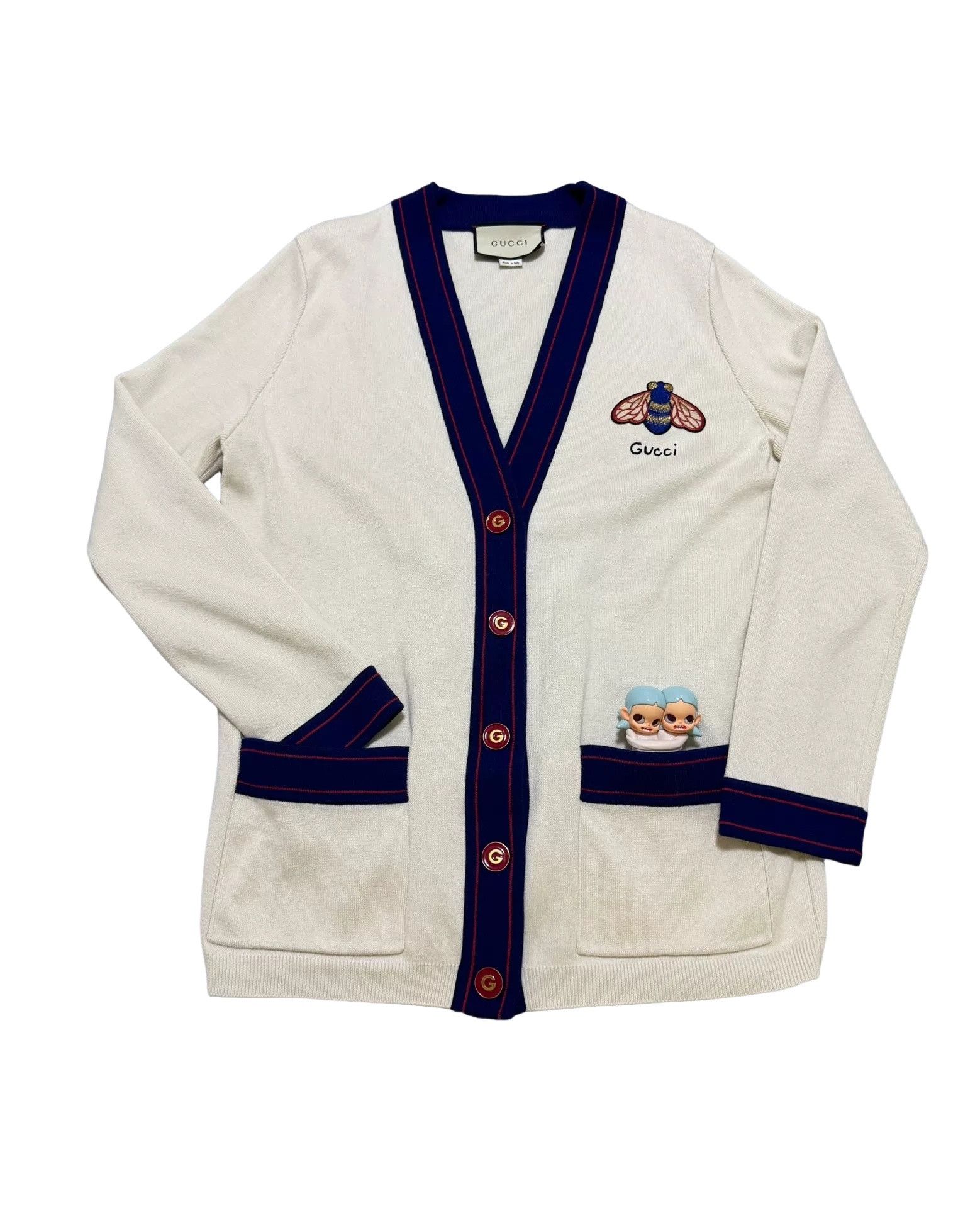Gucci Gucci Bee Embroidered Cardigan Size M Size M / US 6-8 / IT 42-44 - 1 Thumbnail