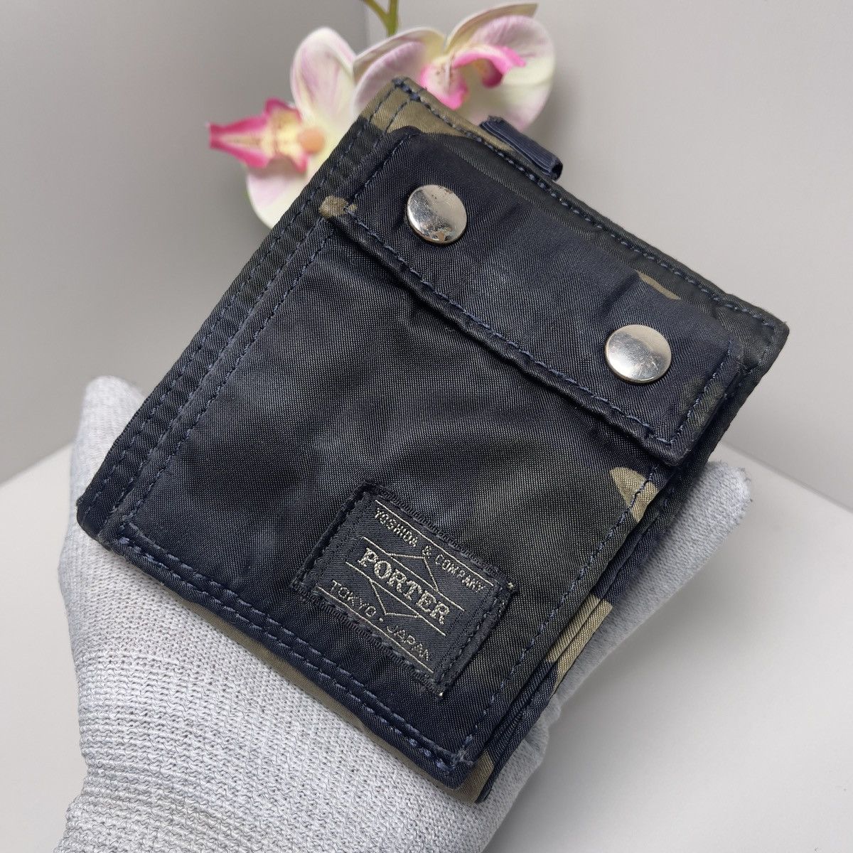 Porter Porter Yoshida Camo Bi-Fold Snap Tanker Wallet Size ONE SIZE - 1 Thumbnail