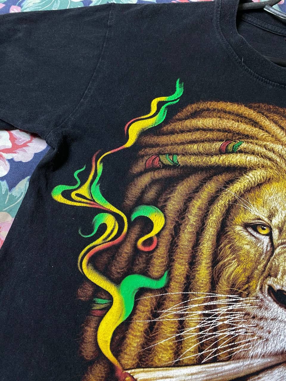 Rap Tees × Vintage Vintage lion Bob Marley Rastafarian t shirt black Size US M / EU 48-50 / 2 - 14 Thumbnail