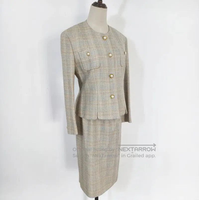 Burberry Burberry Plaid Wool Blend Long Sleeve Dress. Size L / US 10 / IT 46 - 5 Thumbnail
