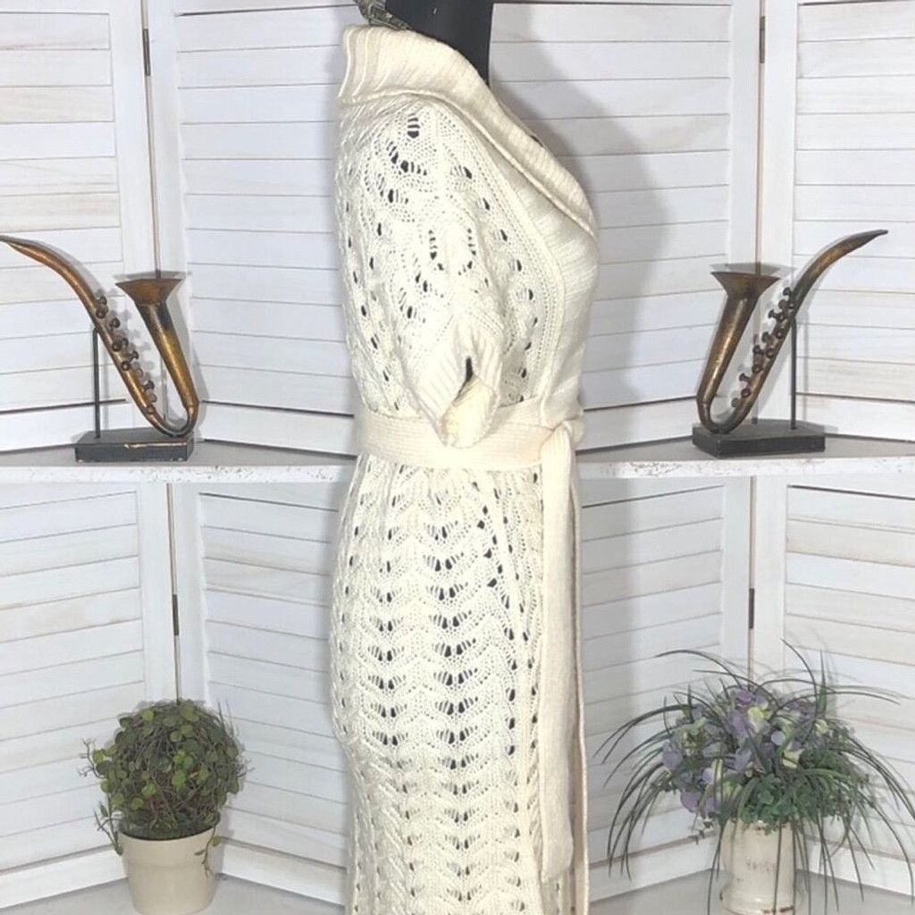 Victoria's Secret Moda Internacional Victoria's Secret Y2K Sweater Dress Cream Size S / US 4 / IT 40 - 5 Thumbnail