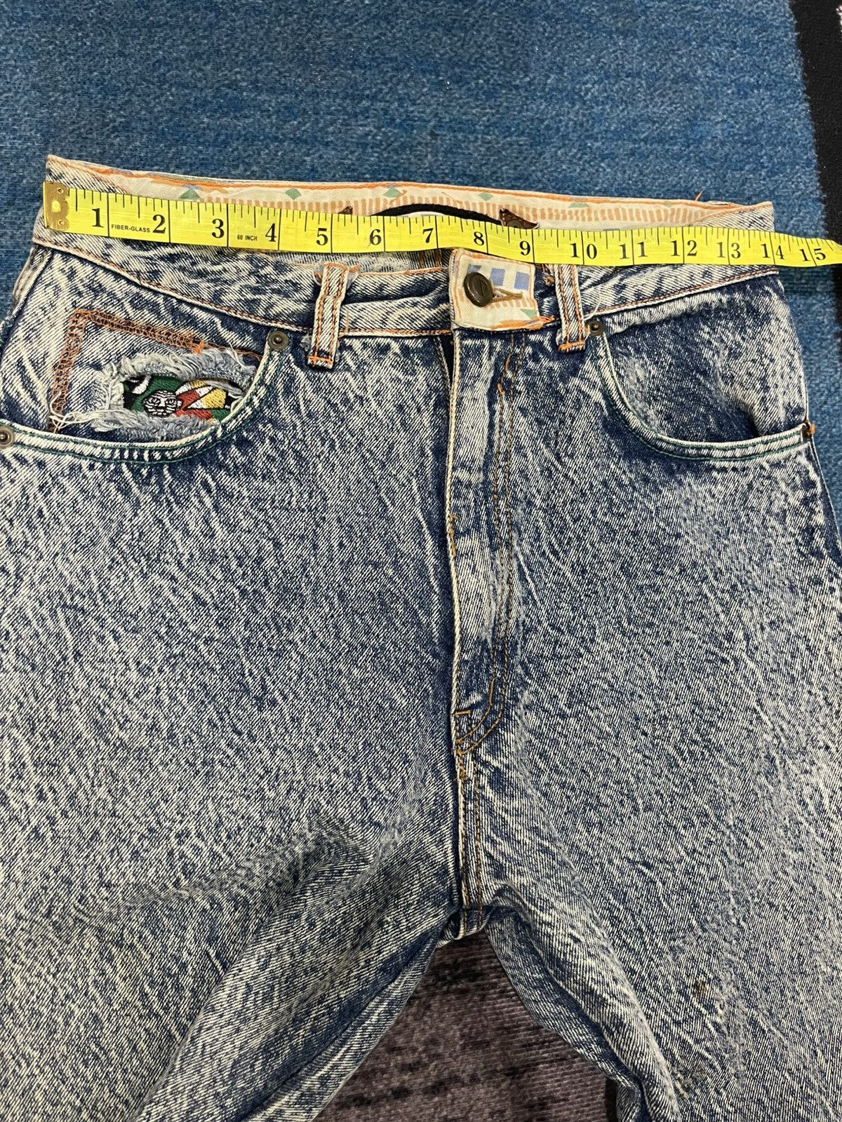 Kansai Yamamoto Vintage Kansai O2 Acid Wash Denim Jeans Size US 28 / EU 44 - 14 Thumbnail