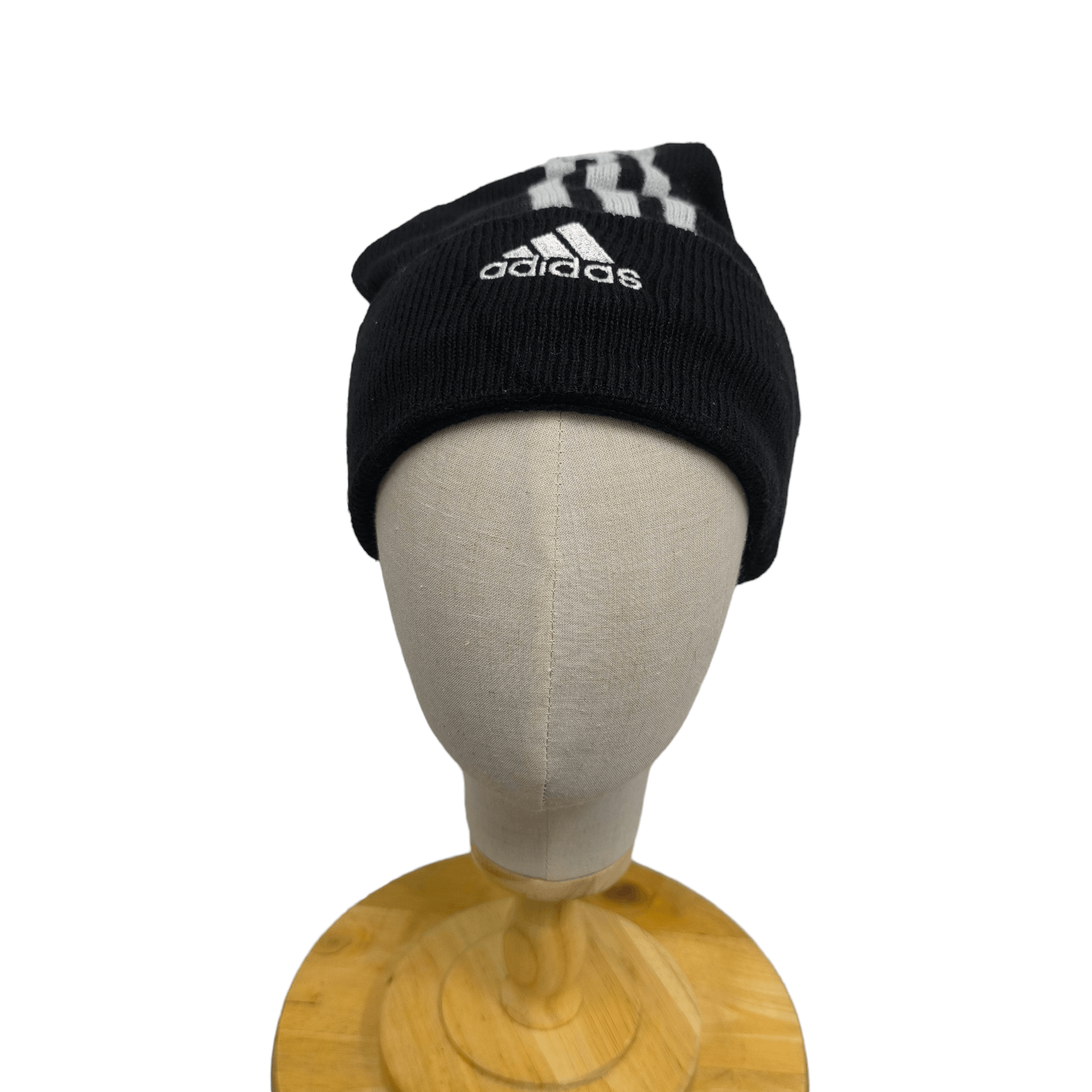 Adidas ✨Vintage adidas logo 3 stripes beanie hat Size ONE SIZE - 1 Thumbnail