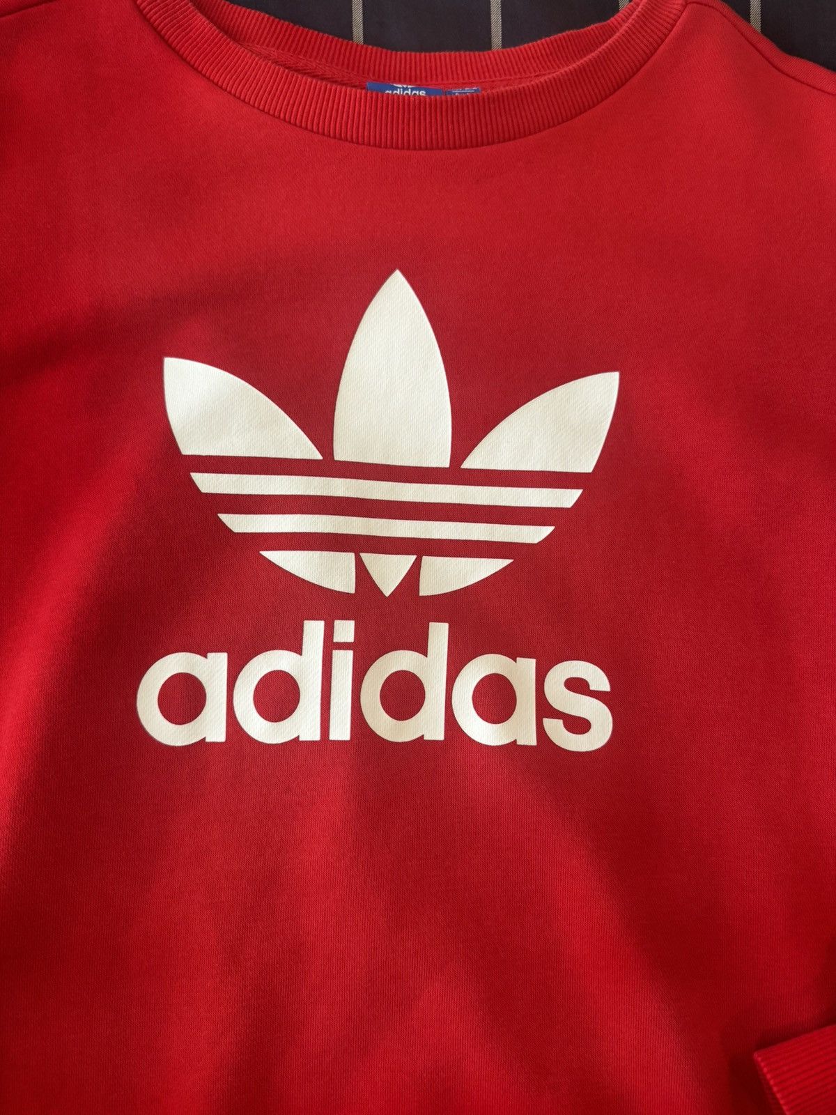Adidas Adidas Women Sweatshirt M Red Logo Trefoil Crew Neck Size M / US 6-8 / IT 42-44 - 2 Thumbnail