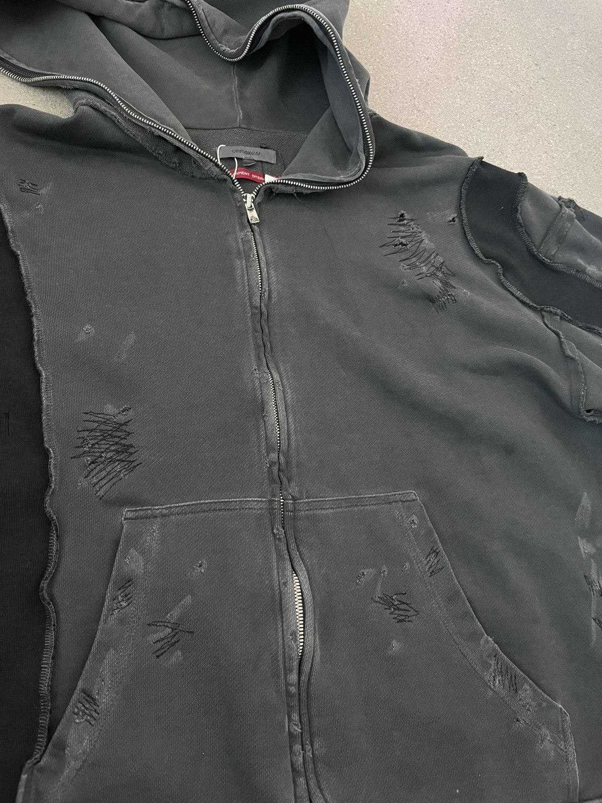 CMMAWEAR “C” Contrast Ribbed Reworked Hoodie | Grailed