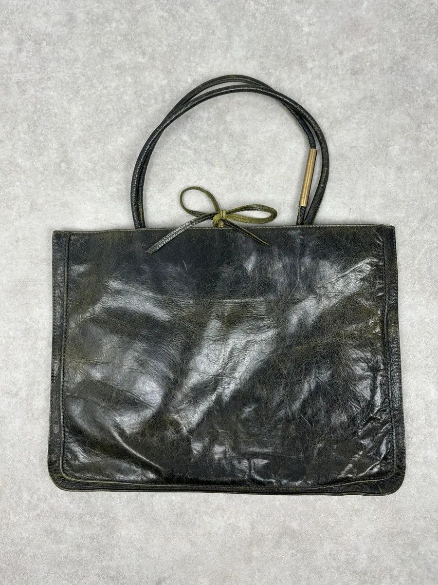 Roberto Cavalli SS2001 Roberto Cavalli Black Leather Silk-Lined Tote Bag Size ONE SIZE - 1 Thumbnail