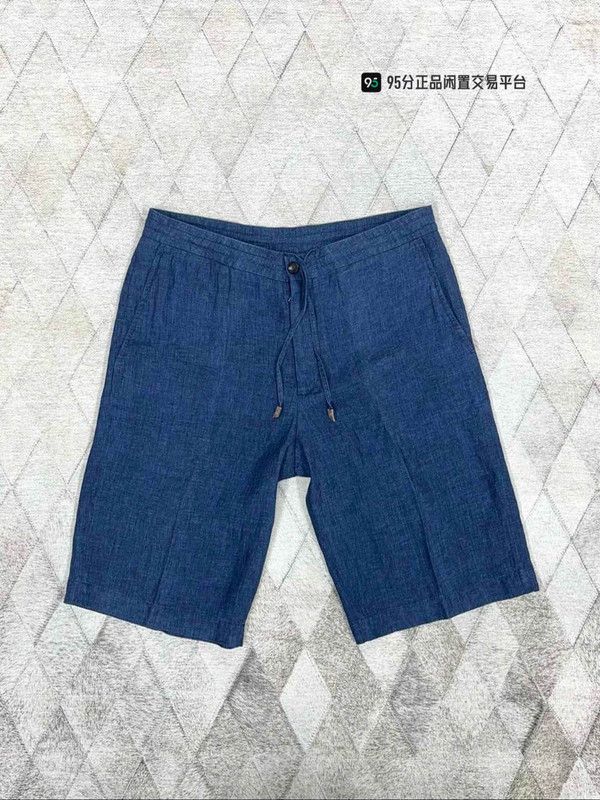 Ermenegildo Zegna Zegna Men's Solid Drawstring Linen Shorts Size US 34 / EU 50 - 1 Thumbnail