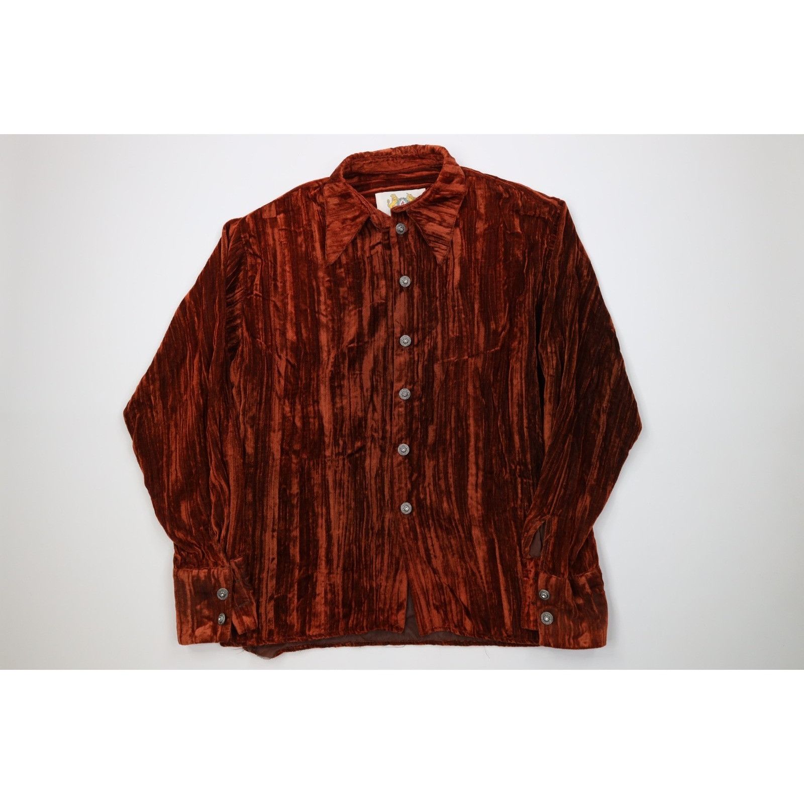 Vintage Vintage 90s Streetwear Velour Velvet Button Shirt Pants Size US L / EU 52-54 / 3 - 2 Thumbnail
