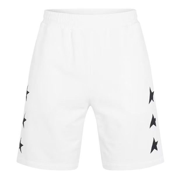 image of Golden Goose O1G2R1Mq0524 Star Jersey Shorts In White/black, Men's (Size 36)