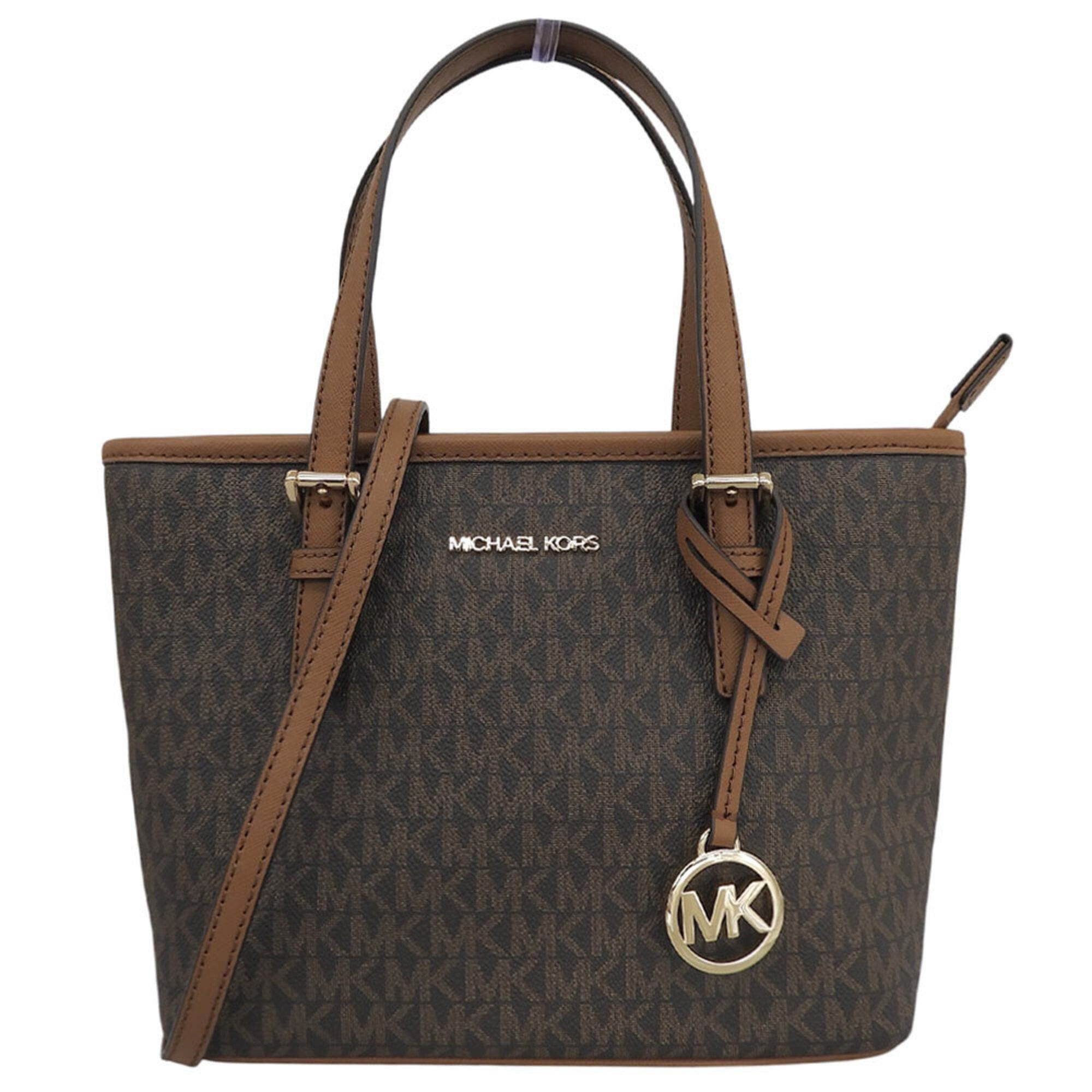 Michael Kors Michael Kors Signature 2-Way Shoulder Bag/Handbag for Women, Brown, 35T9GTVT0B (Handbag, Women's) Size ONE SIZE - 1 Thumbnail