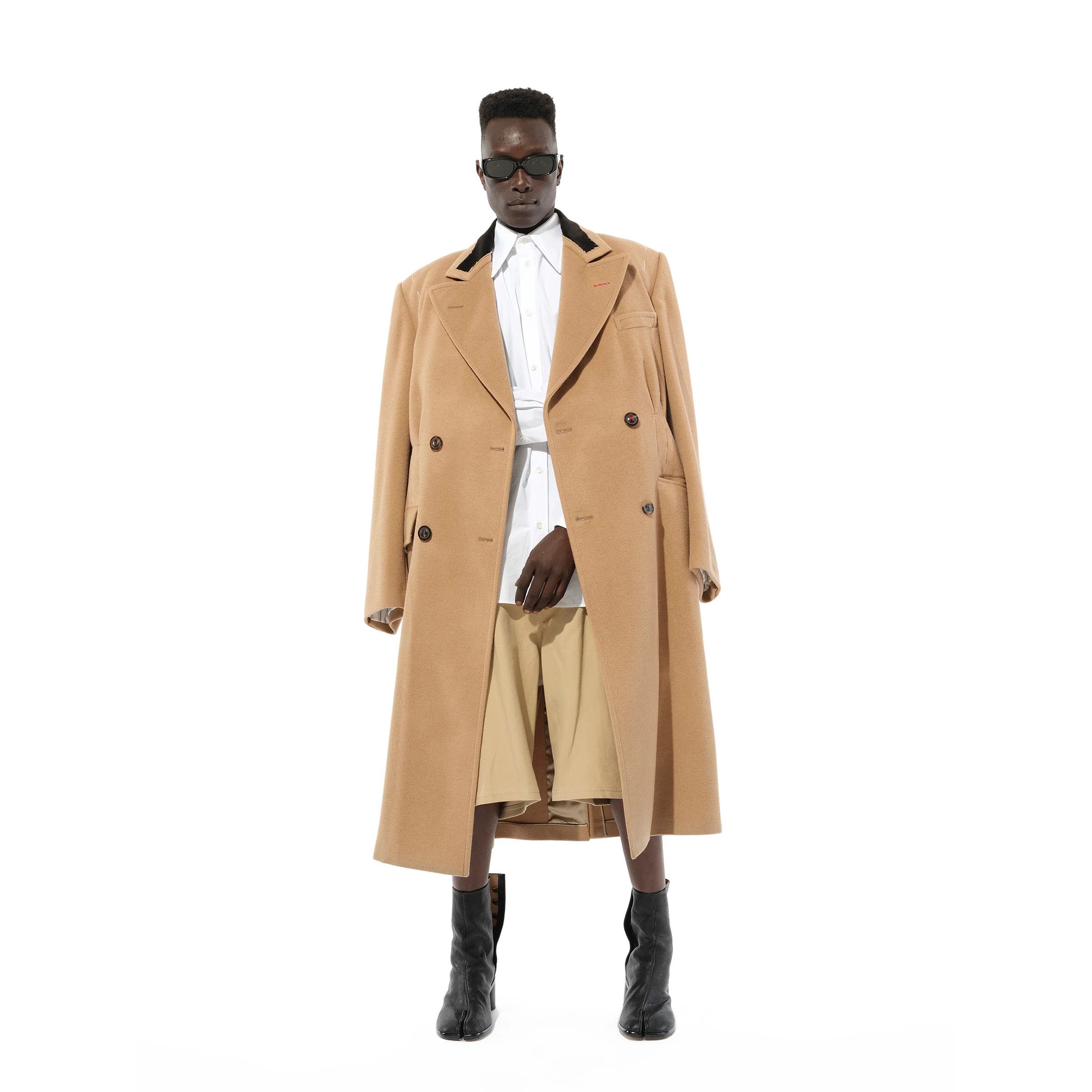 Maison Margiela o1mris0824 Wool Coat in Camel Size US XS / EU 42 / 0 - 3 Thumbnail