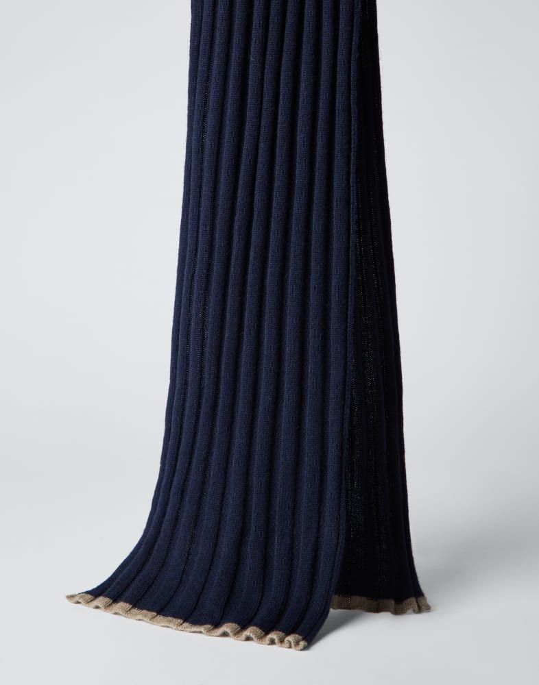 Brunello Cucinelli o1w1db10924 Size: OS / Cashmere Scarf in Navy Size ONE SIZE - 1 Preview
