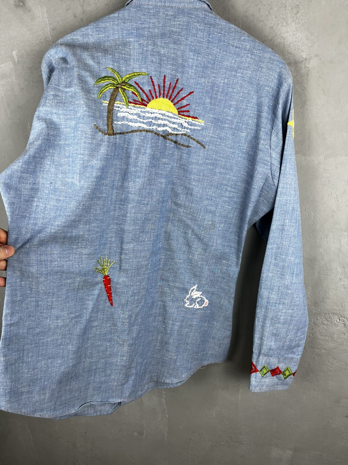 Vintage Vintage 70s Sears Jeans Joint Long Sleeve Button Shirt Size US M / EU 48-50 / 2 - 4 Thumbnail